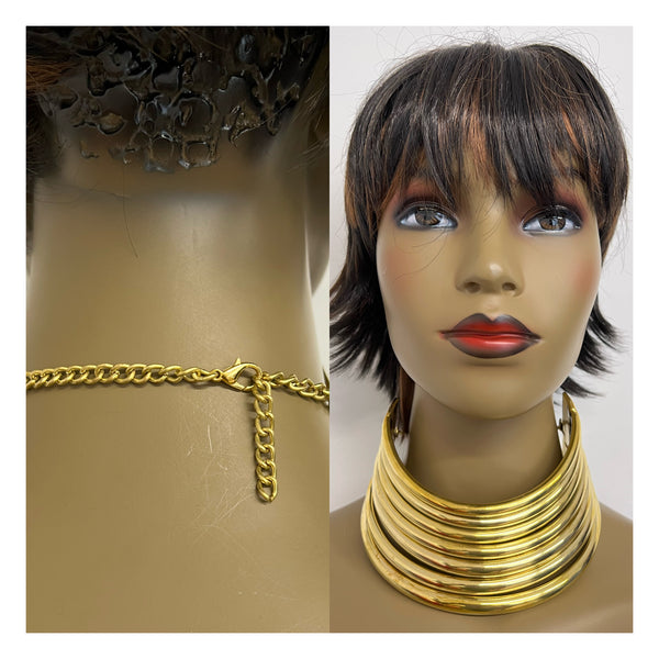 African on sale gold choker