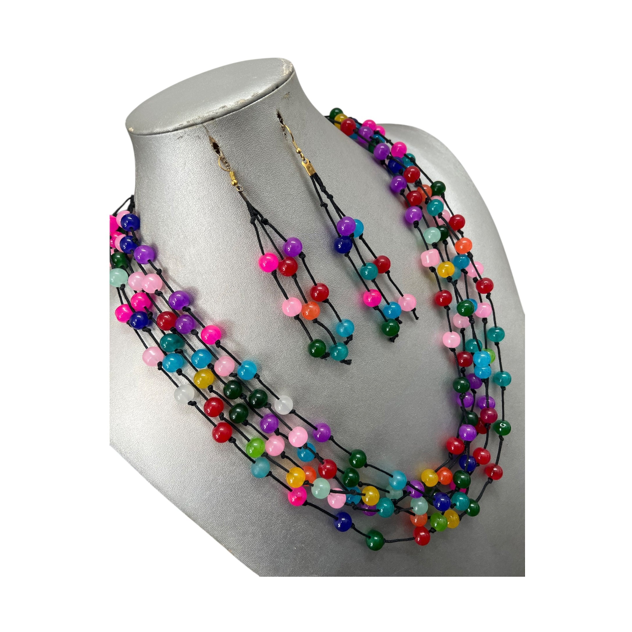 Women's Multi Strand Beaded Necklace Set