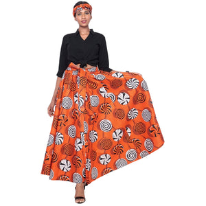 Baina High Waisted African Print Skirt - African Print Skirts - Naborhi