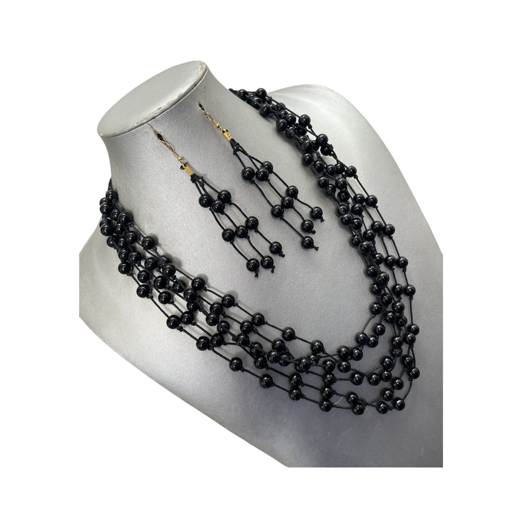 Women's Multi Strand Beaded Necklace Set