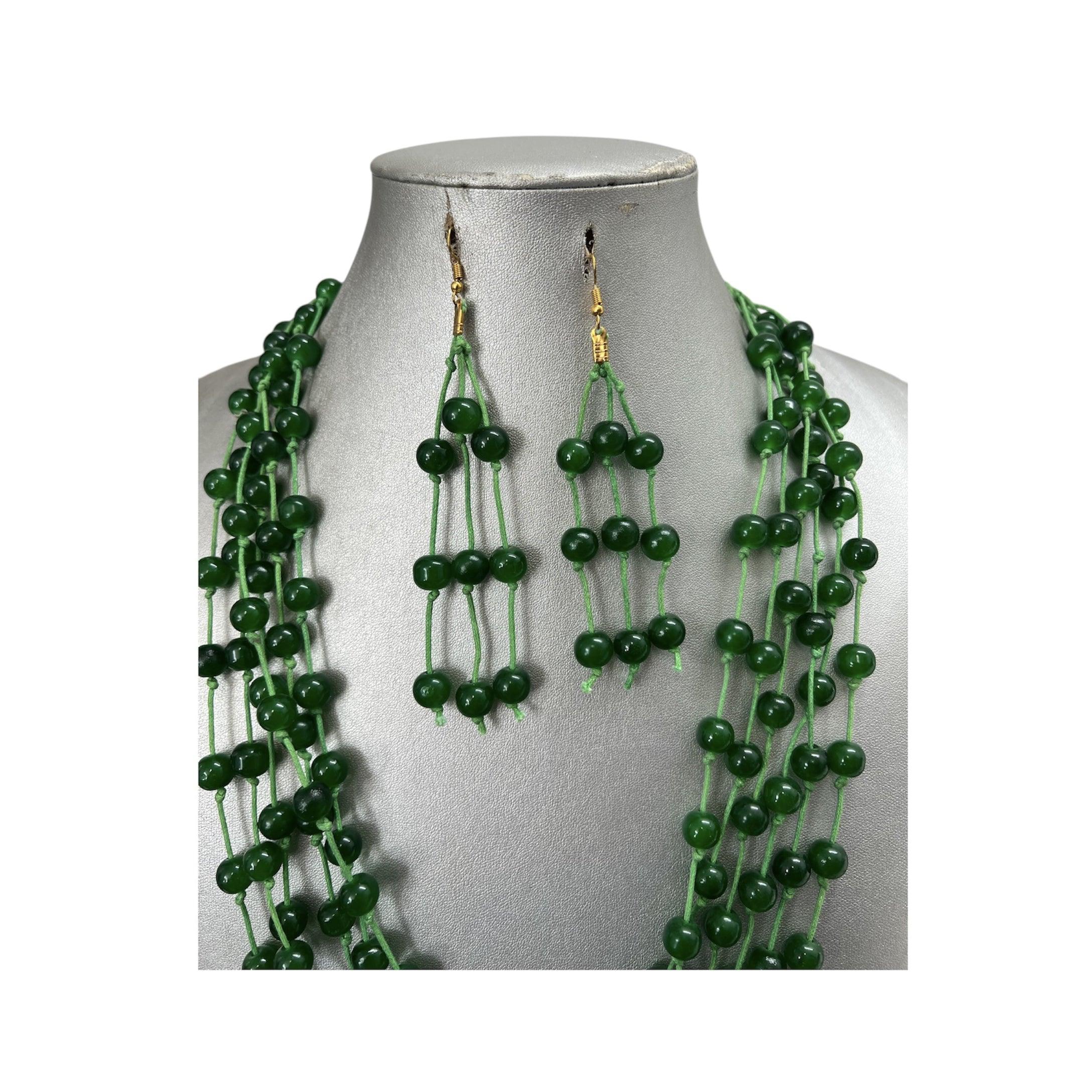 Women's Multi Strand Beaded Necklace Set