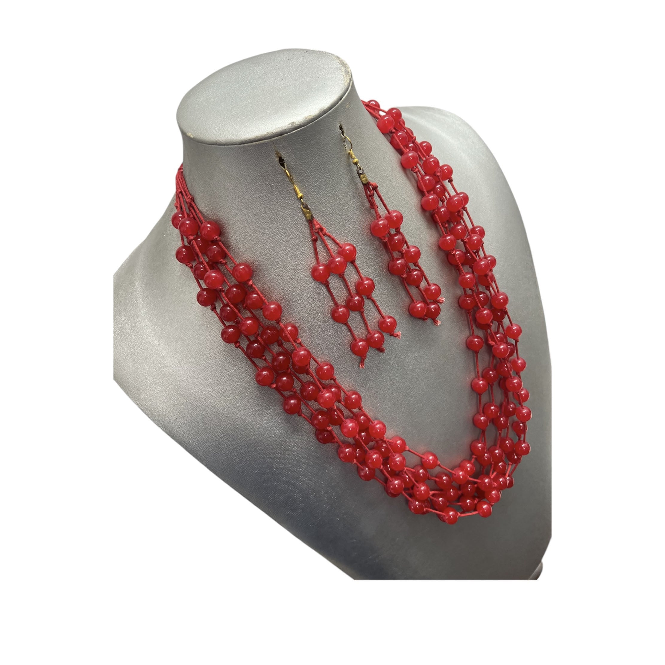 Women's Multi Strand Beaded Necklace Set