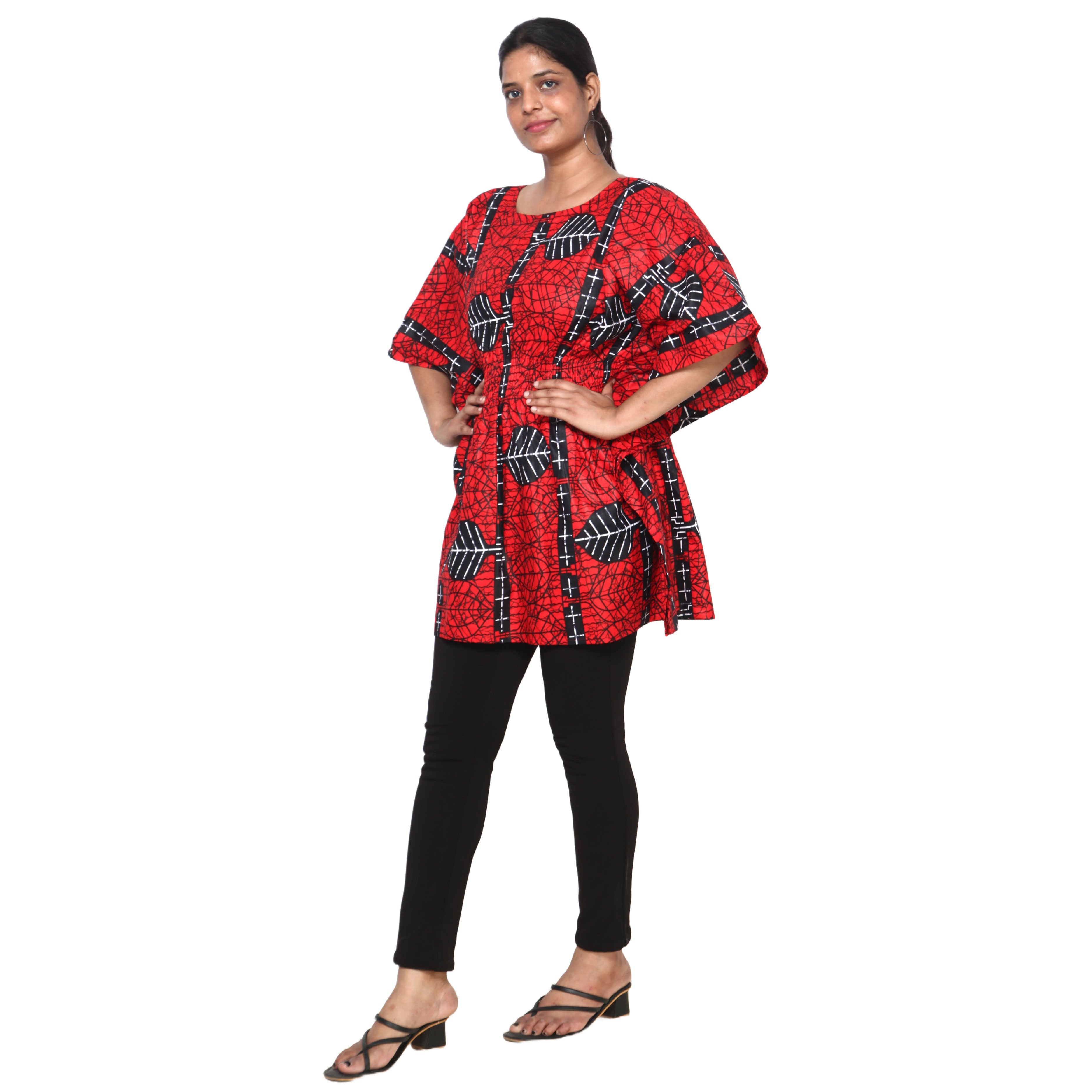 Women's Half Kaftan With Elastic Waist -- FI-P14