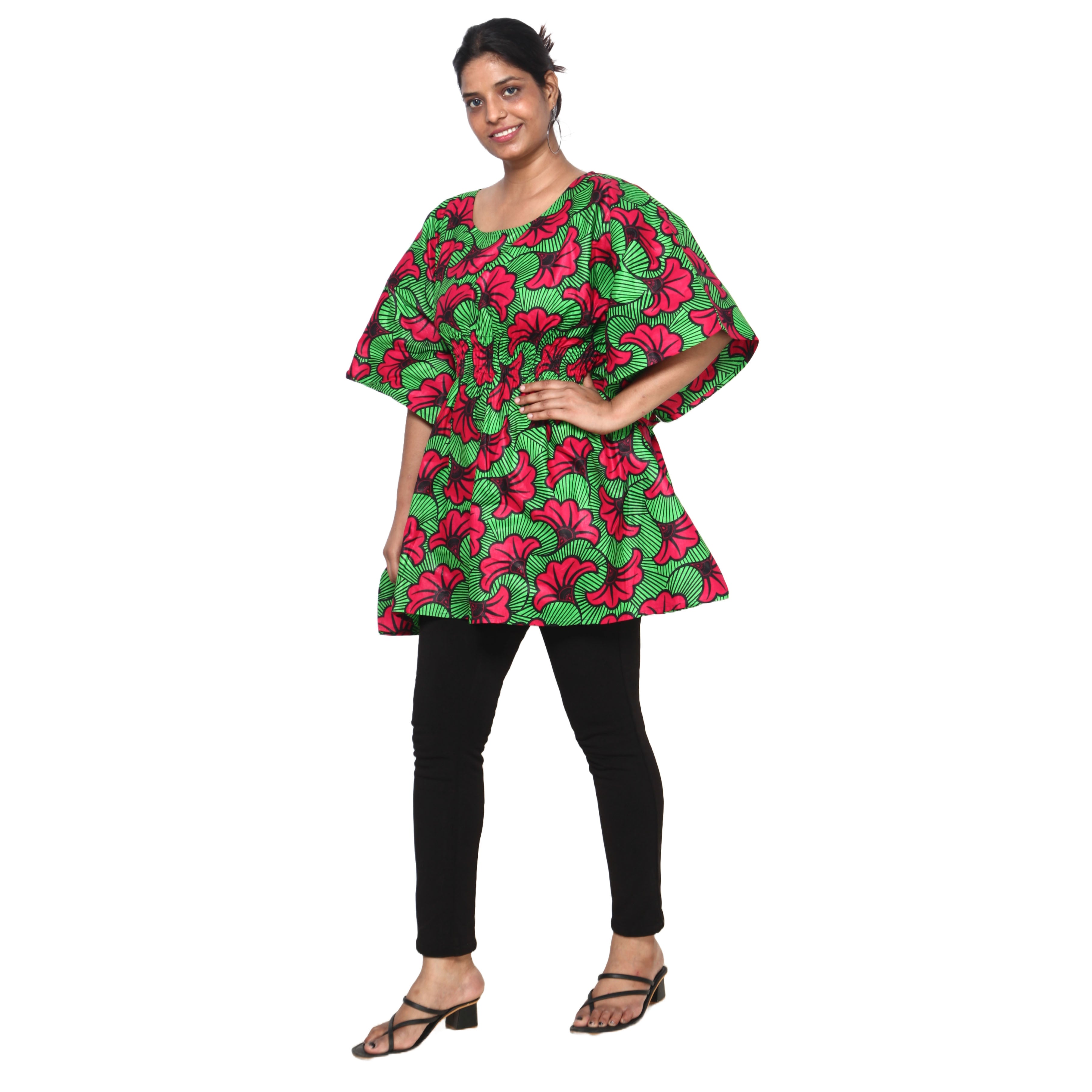 Women's Half Kaftan With Elastic Waist -- FI-P14