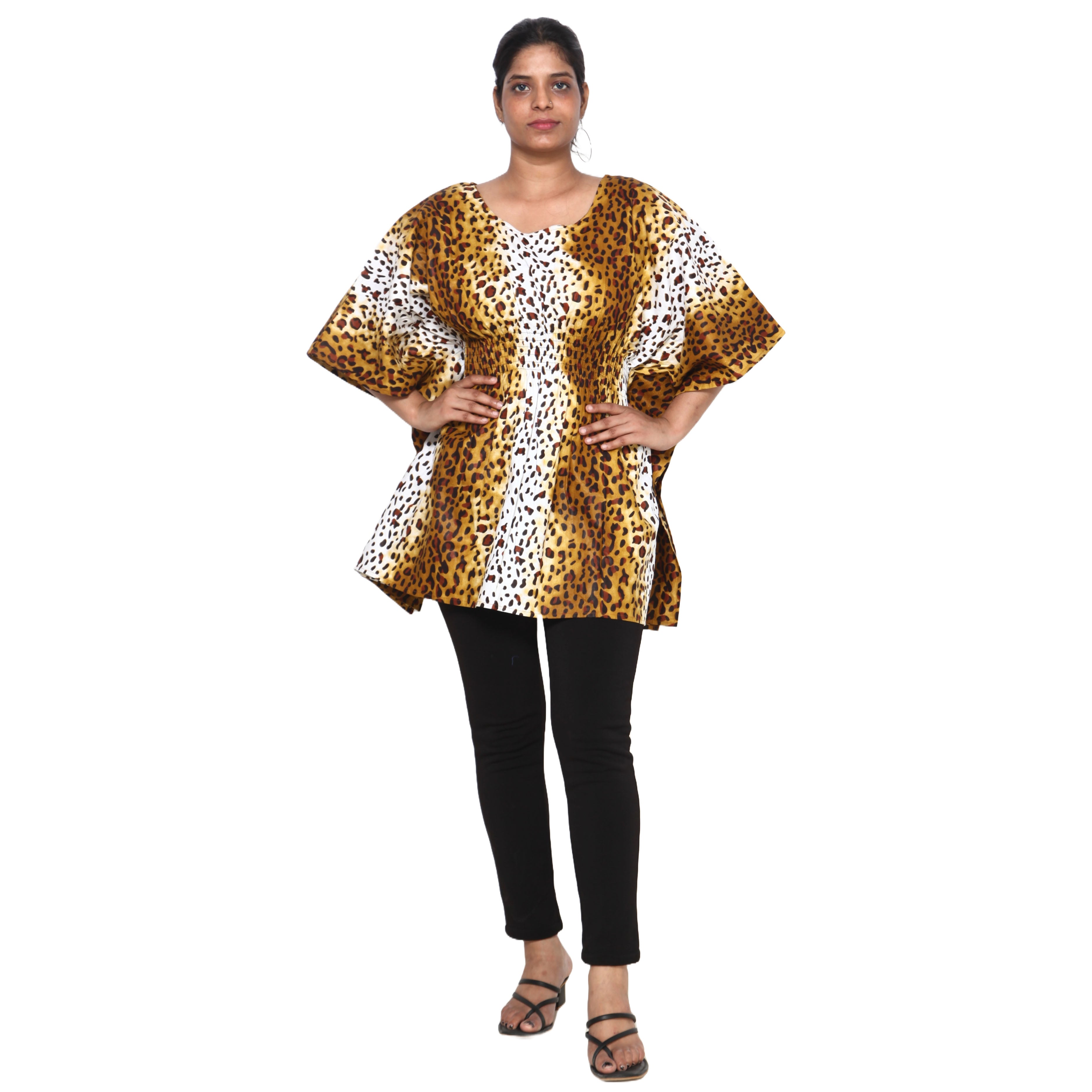 Women's Half Kaftan With Elastic Waist -- FI-P14