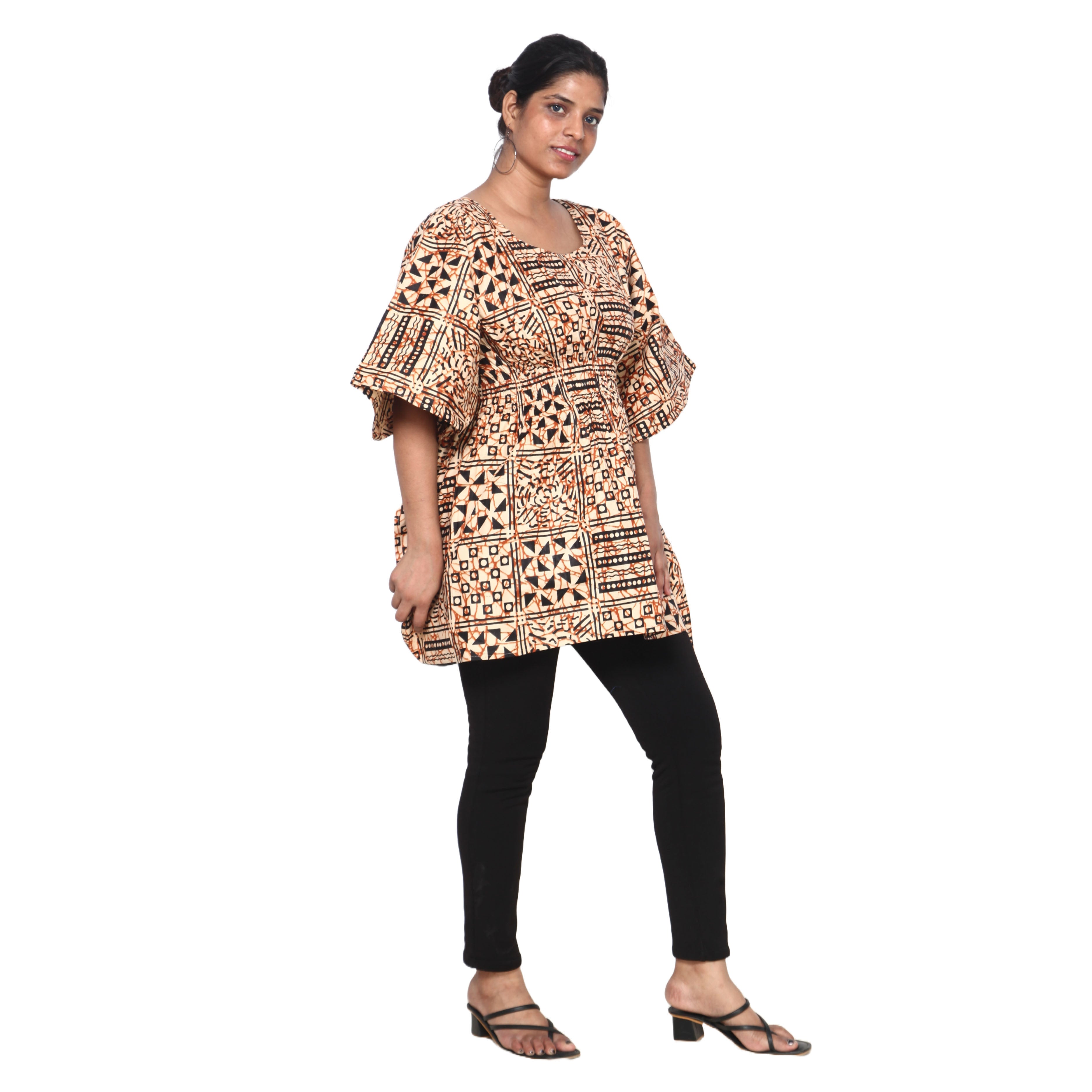 Women's Half Kaftan With Elastic Waist -- FI-P14