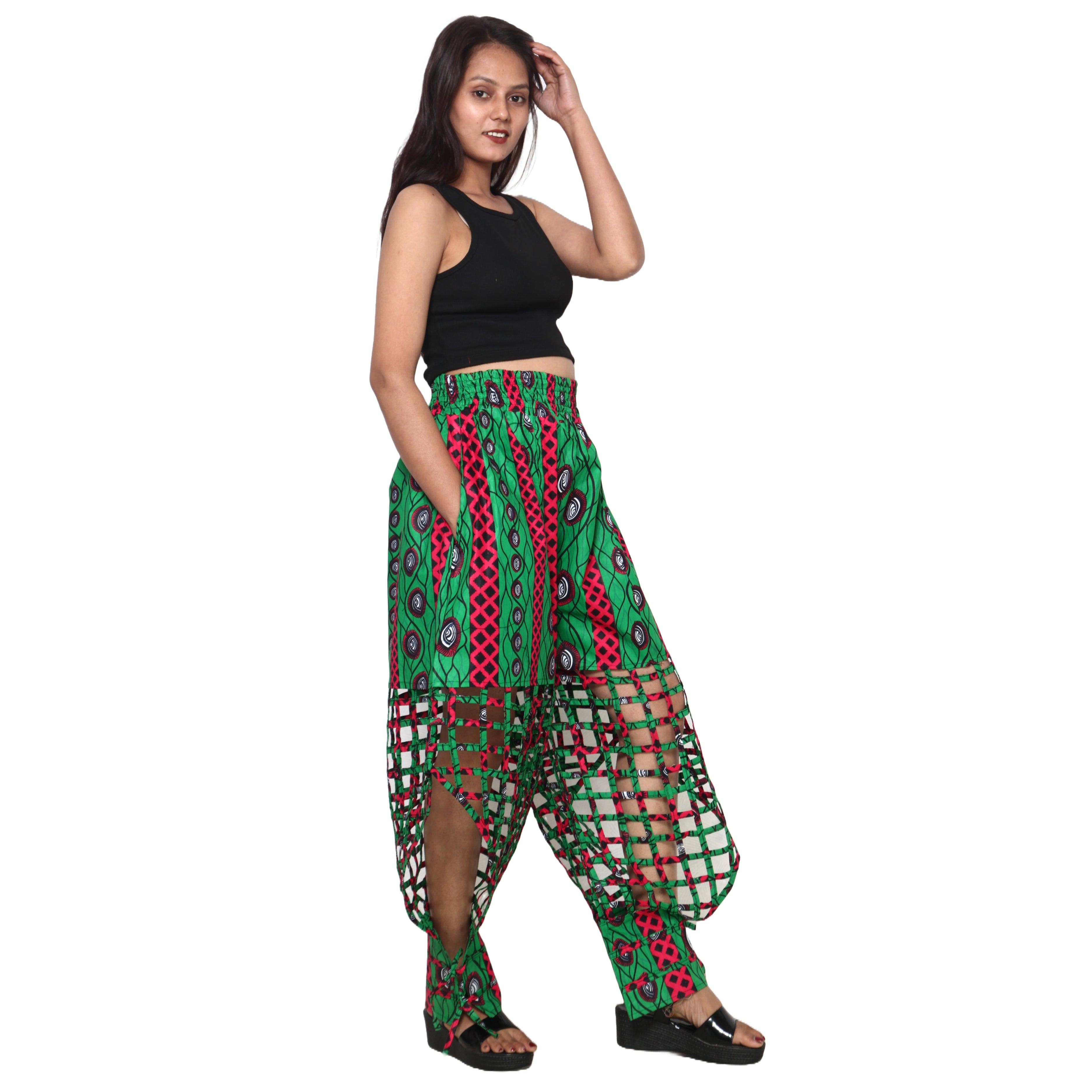 Women's Half Cage Jogger Pants -- FI-ST126