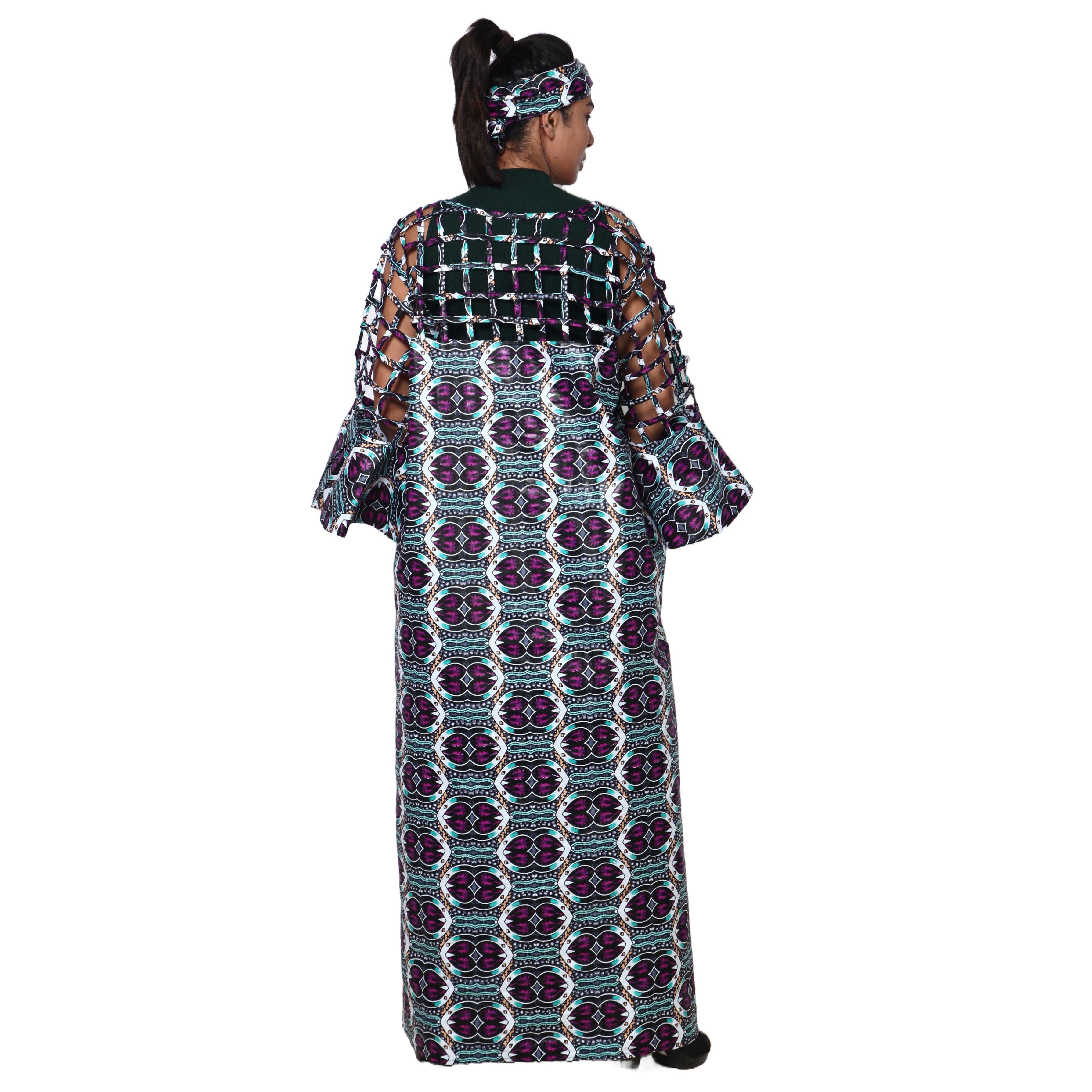 Women's Cage Neck Maxi Dress -- FI-ST-119