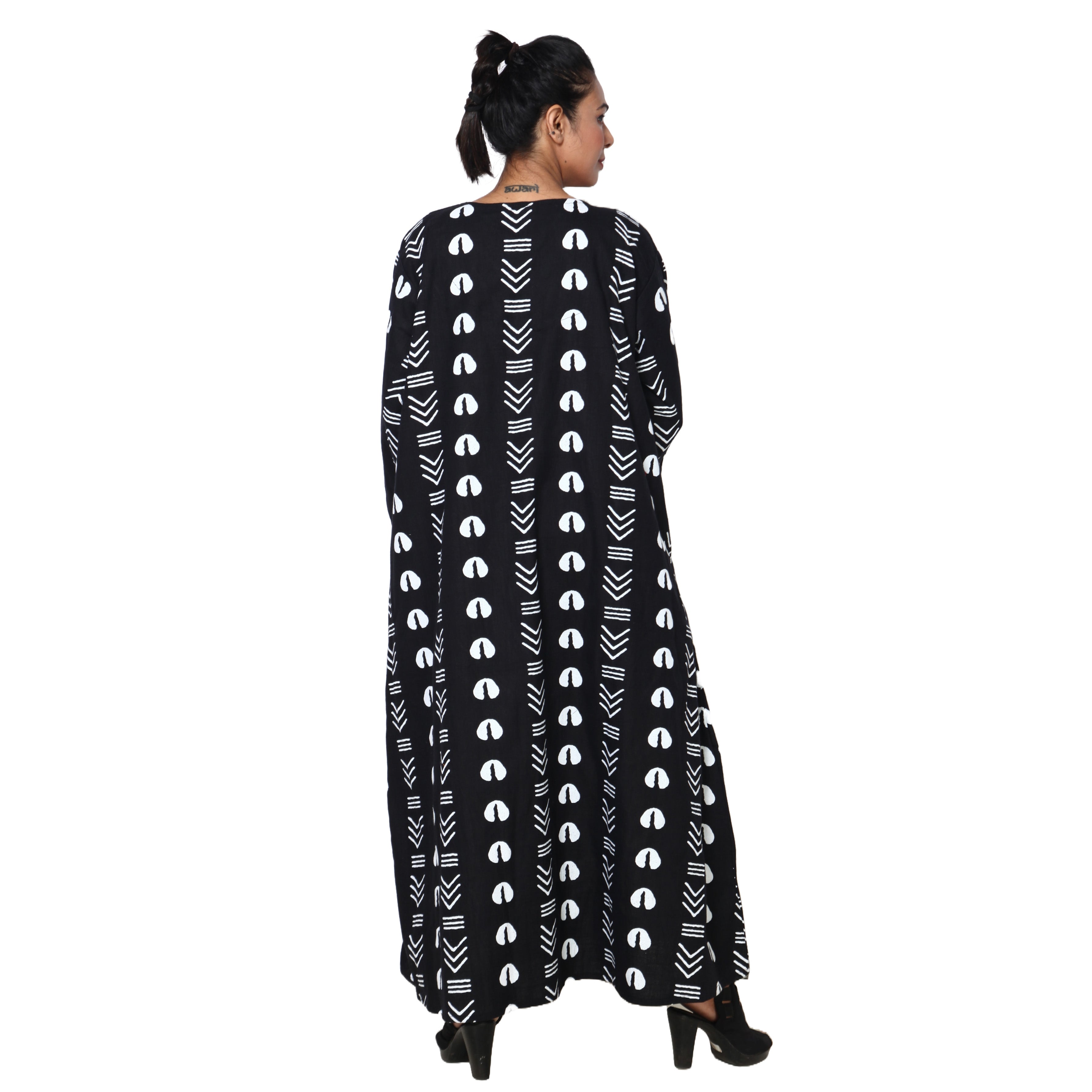 Women's Long Sleeve Loose Maxi Dress -- FI-150