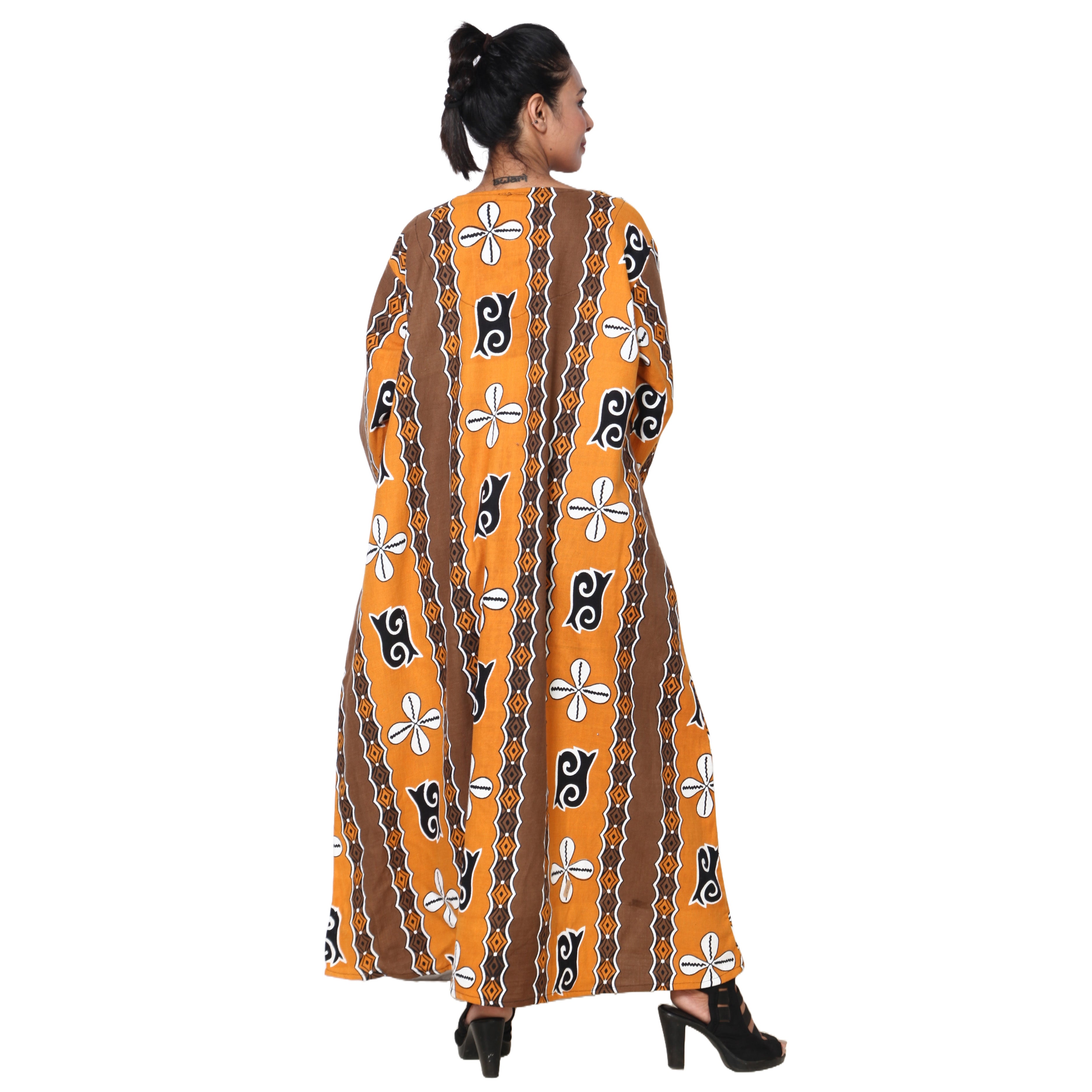 Women's Long Sleeve Loose Maxi Dress -- FI-150