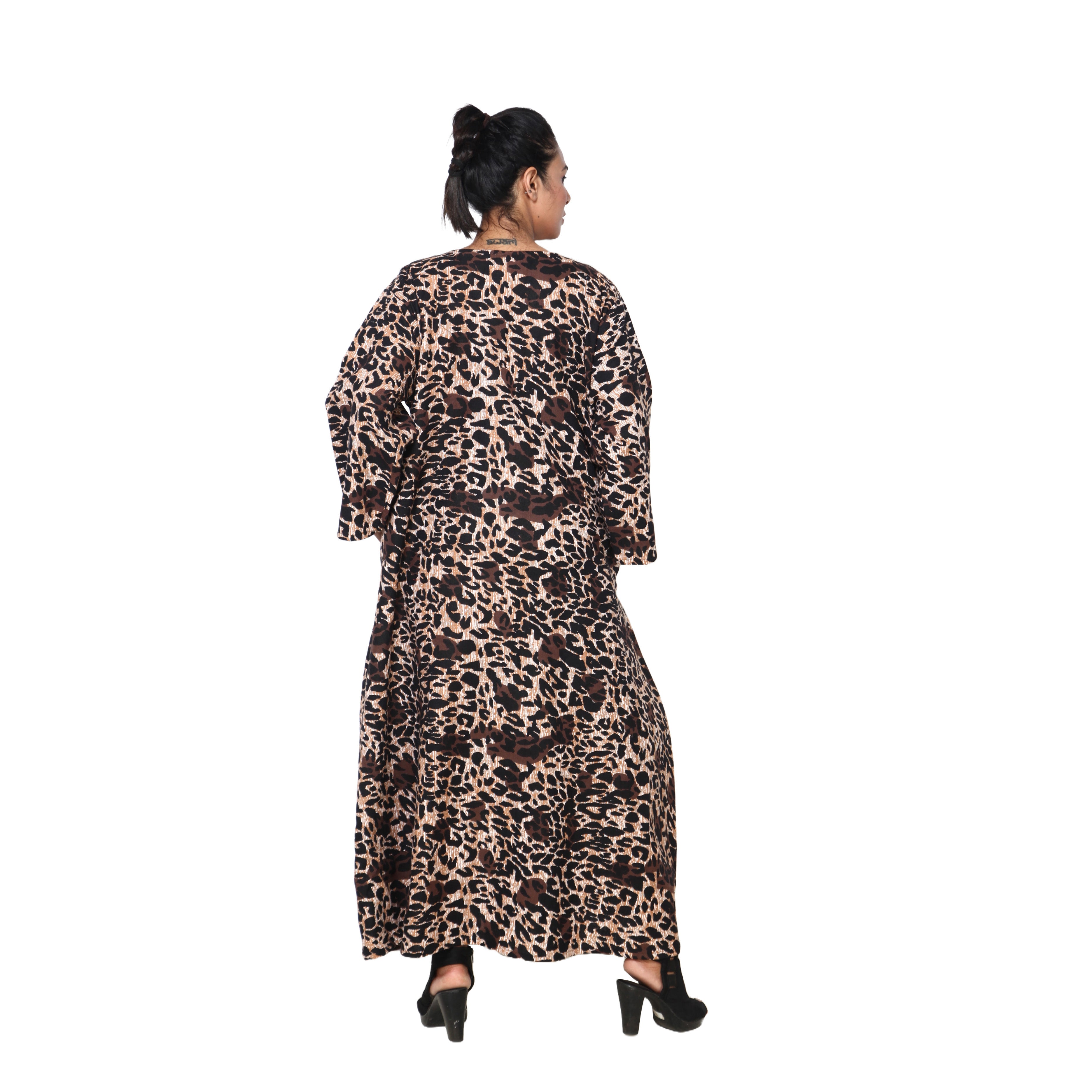 Women's Long Sleeve Loose Maxi Dress -- FI-150