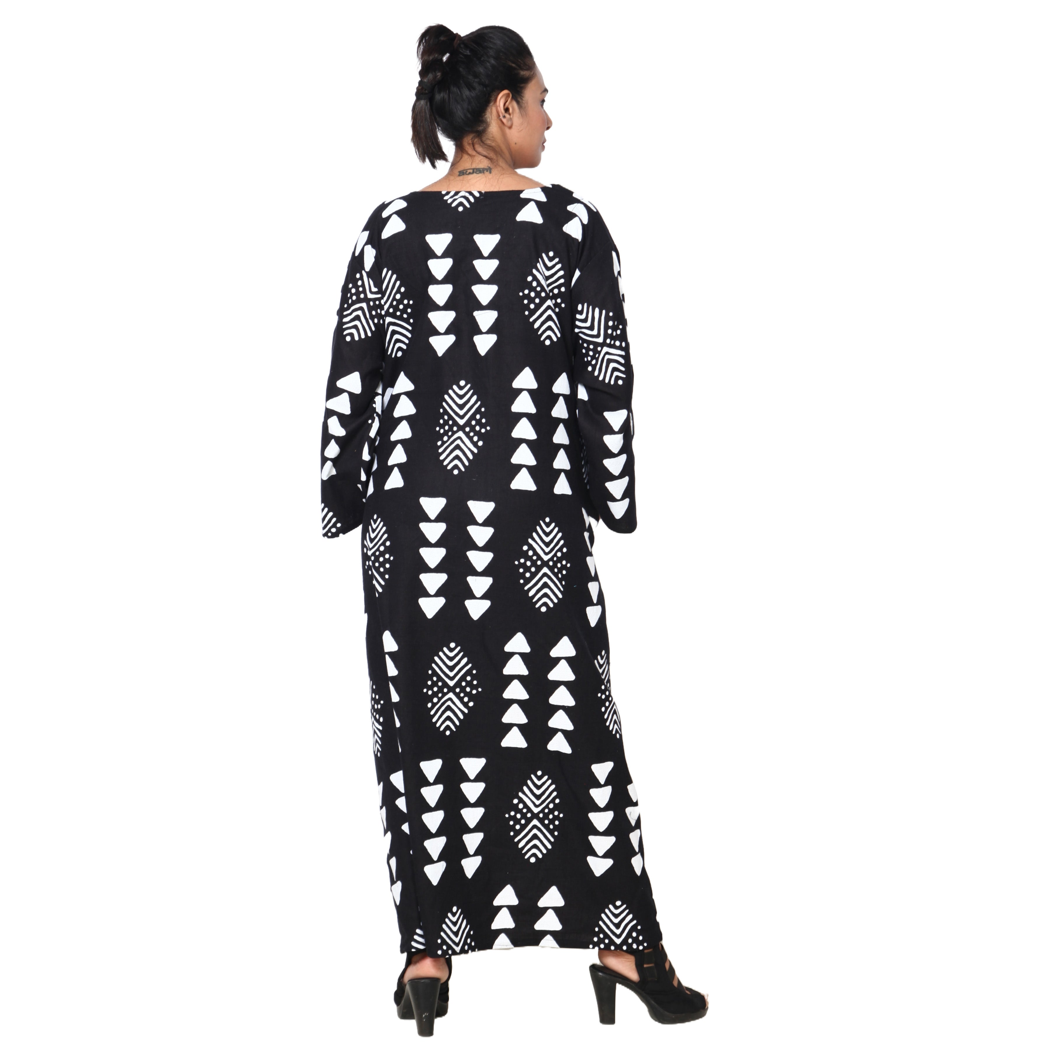 Women's Long Sleeve Loose Maxi Dress -- FI-150