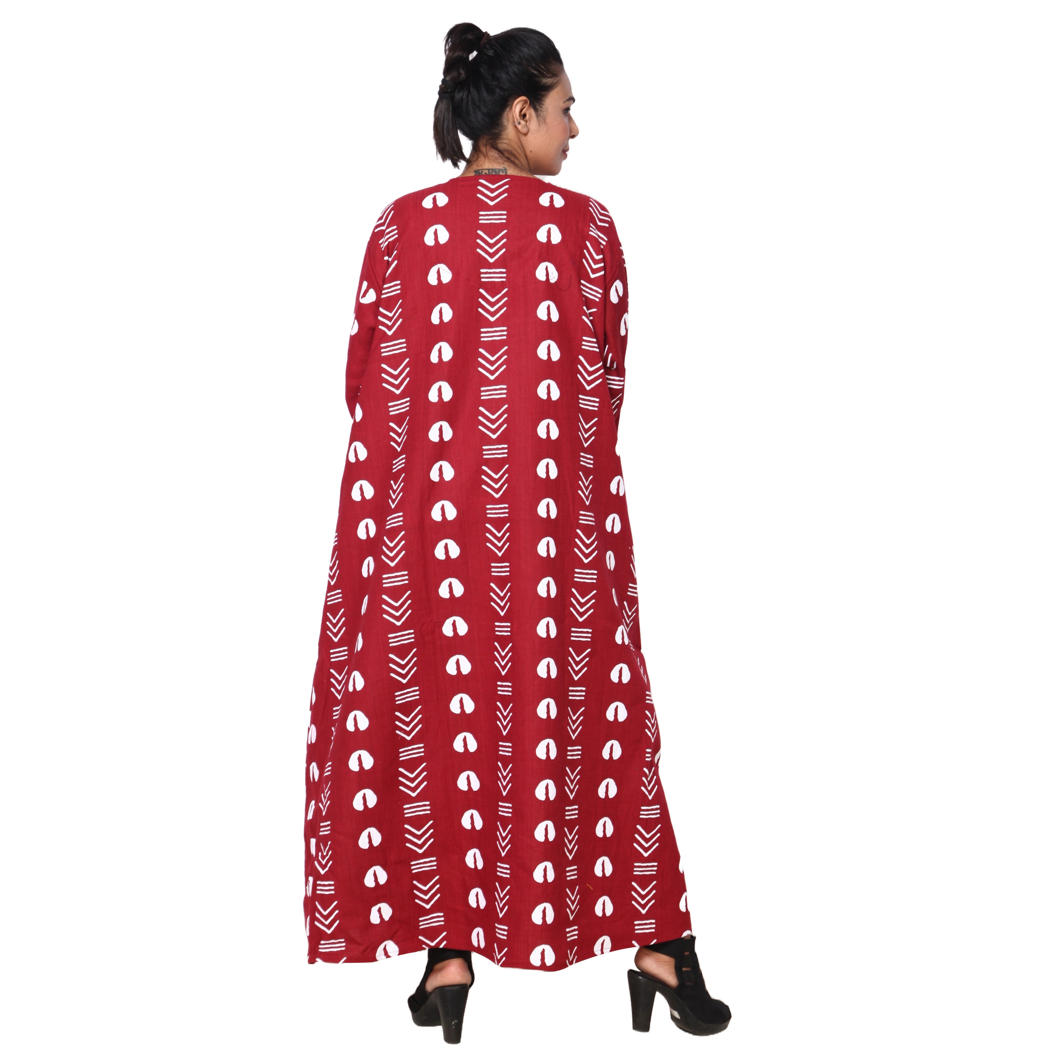 Women's Long Sleeve Loose Maxi Dress -- FI-150