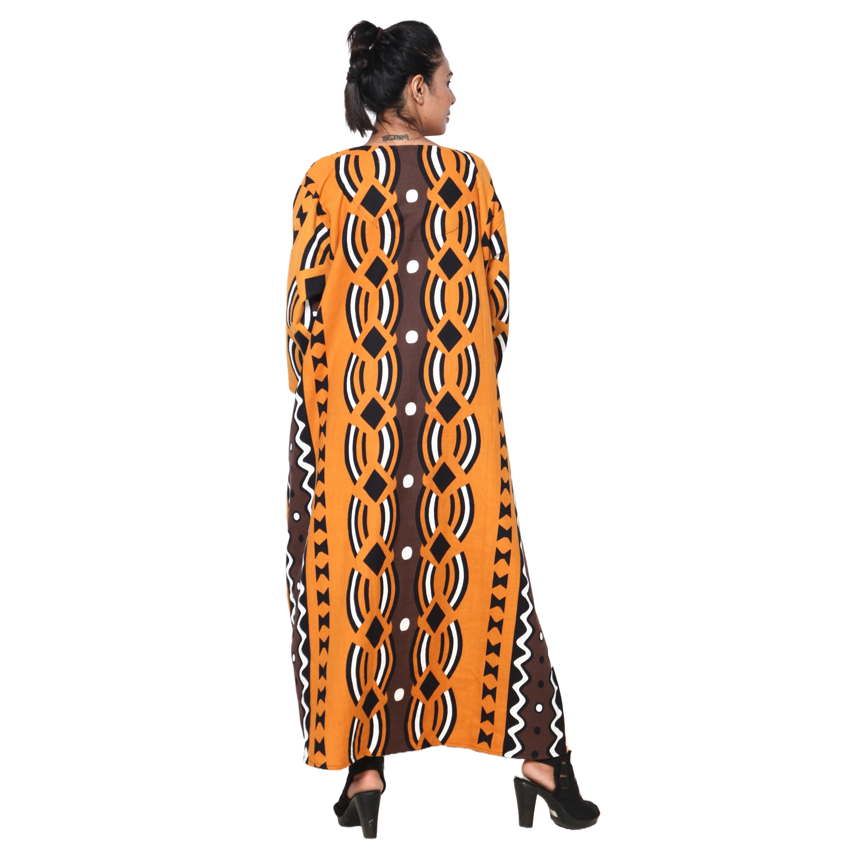 Women's Long Sleeve Loose Maxi Dress -- FI-150