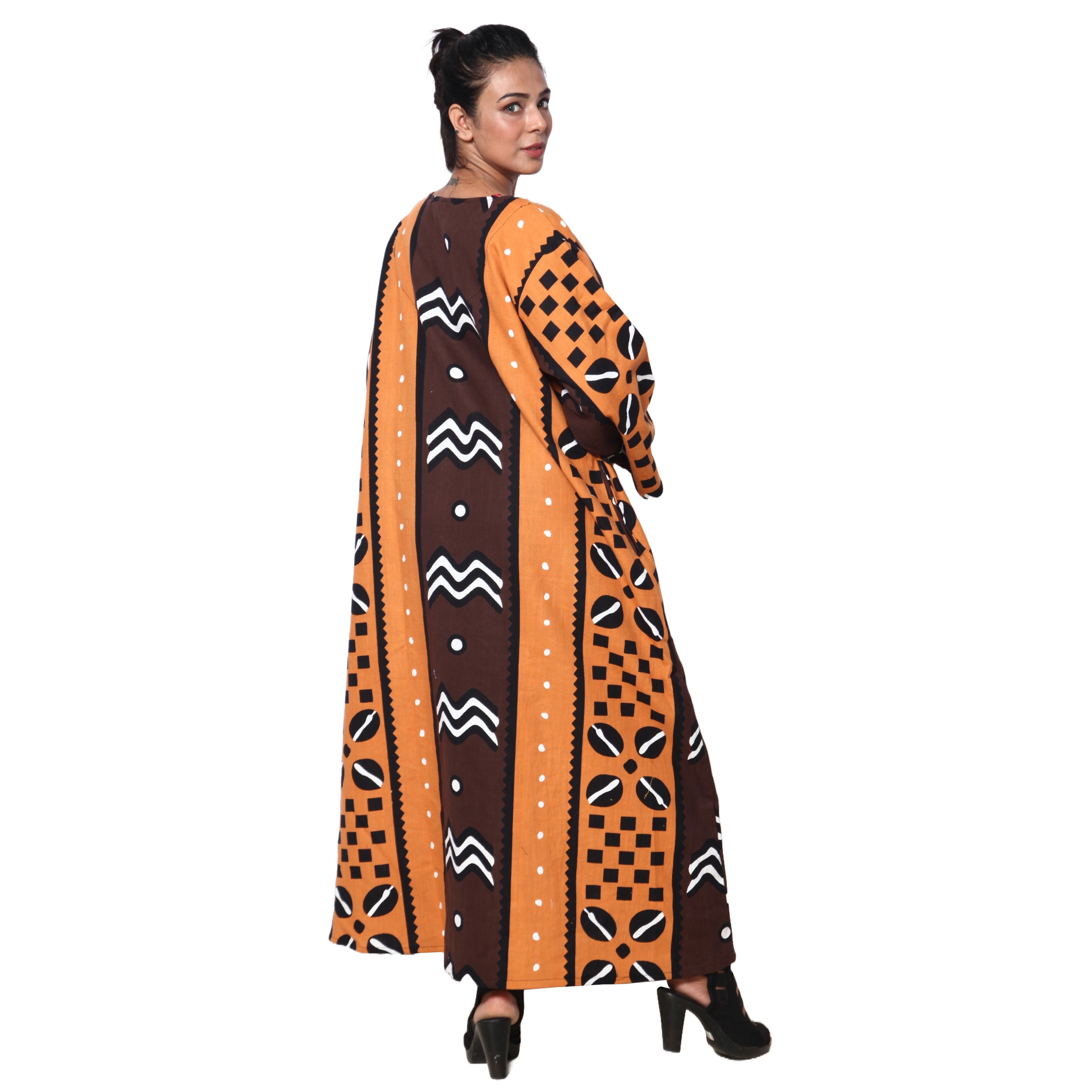 Women's Long Sleeve Loose Maxi Dress -- FI-150