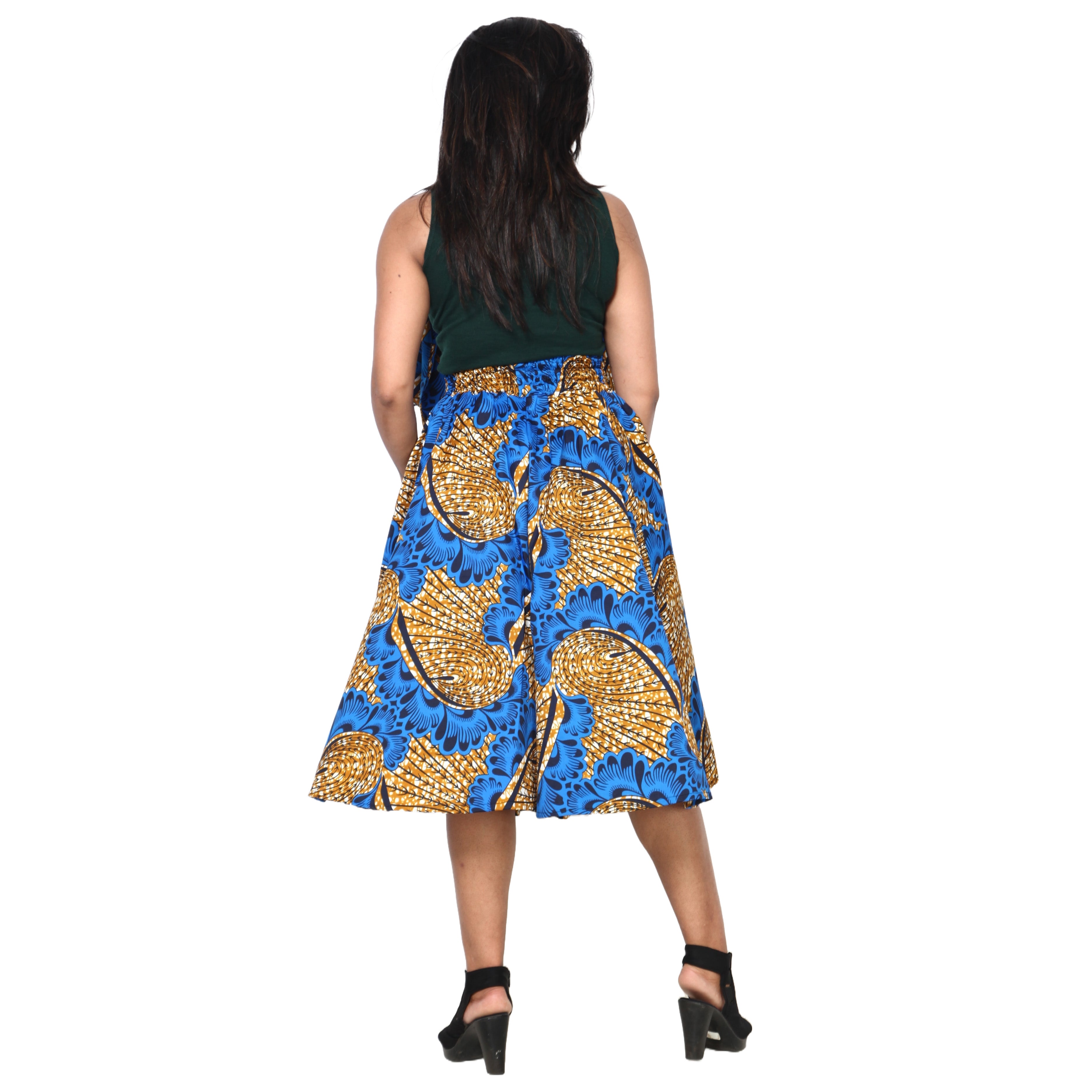 Women's Polycotton Blend Midi Skirt -- FI-R41