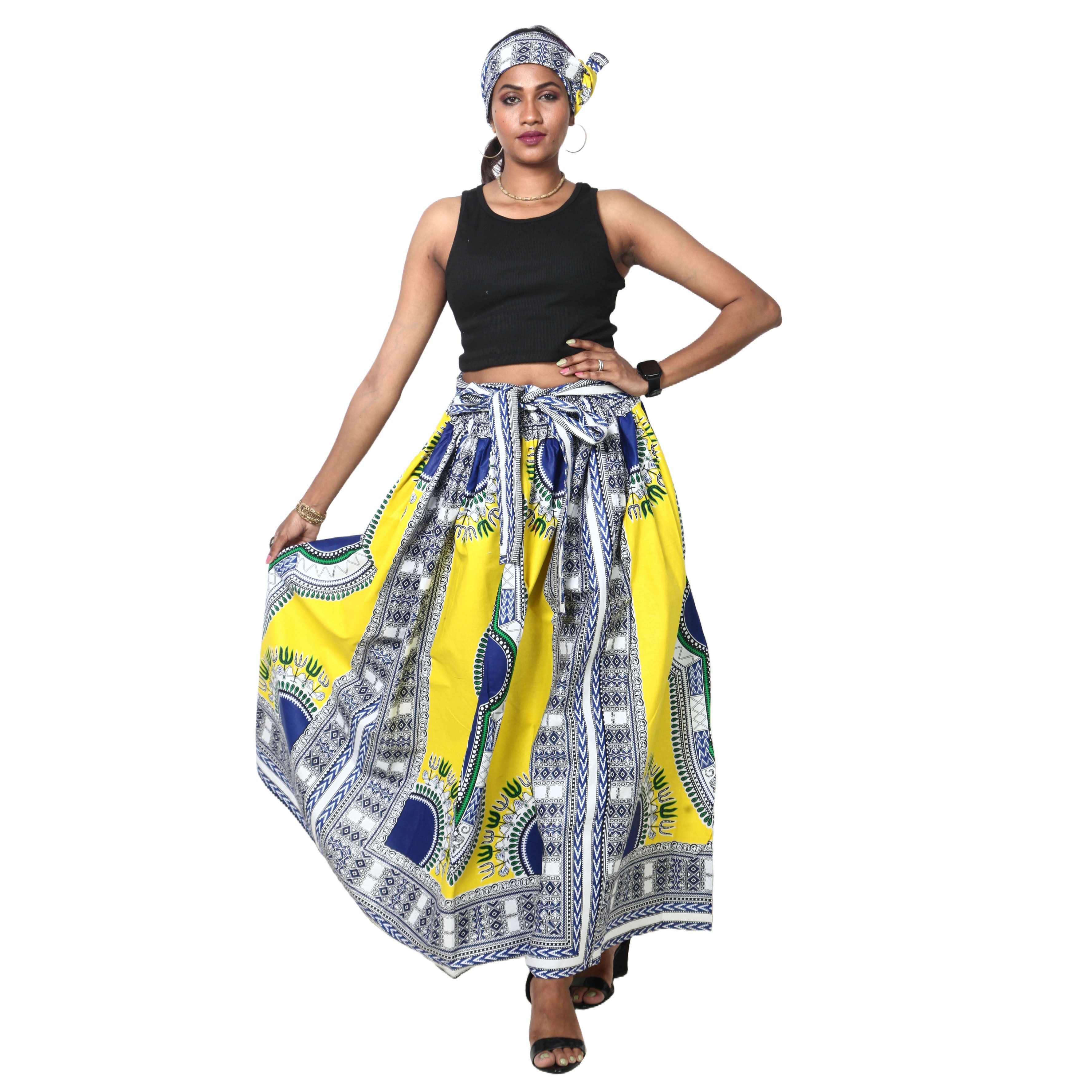 Women's Dashiki Maxi Skirt -- FI-38