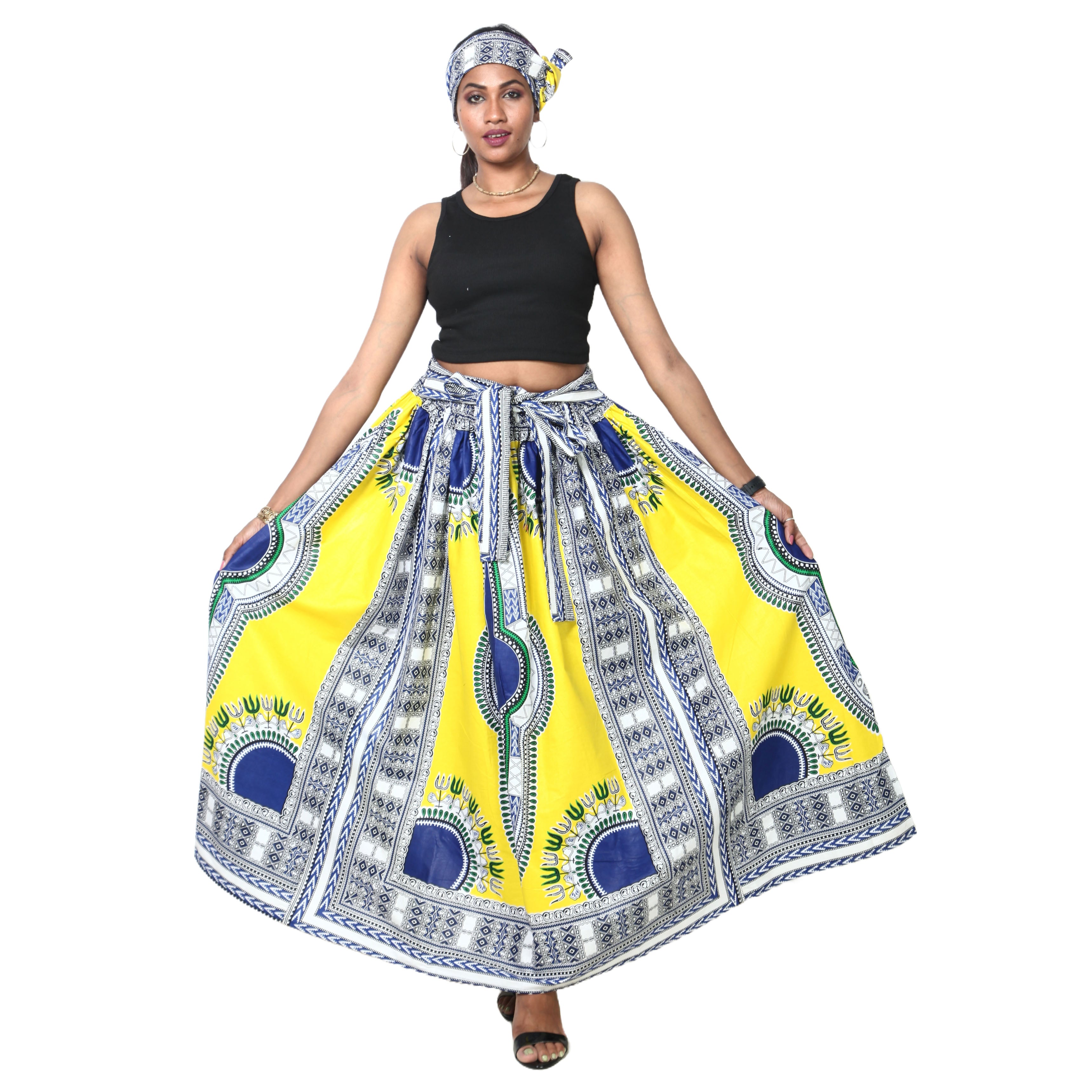 Women's Dashiki Maxi Skirt -- FI-38