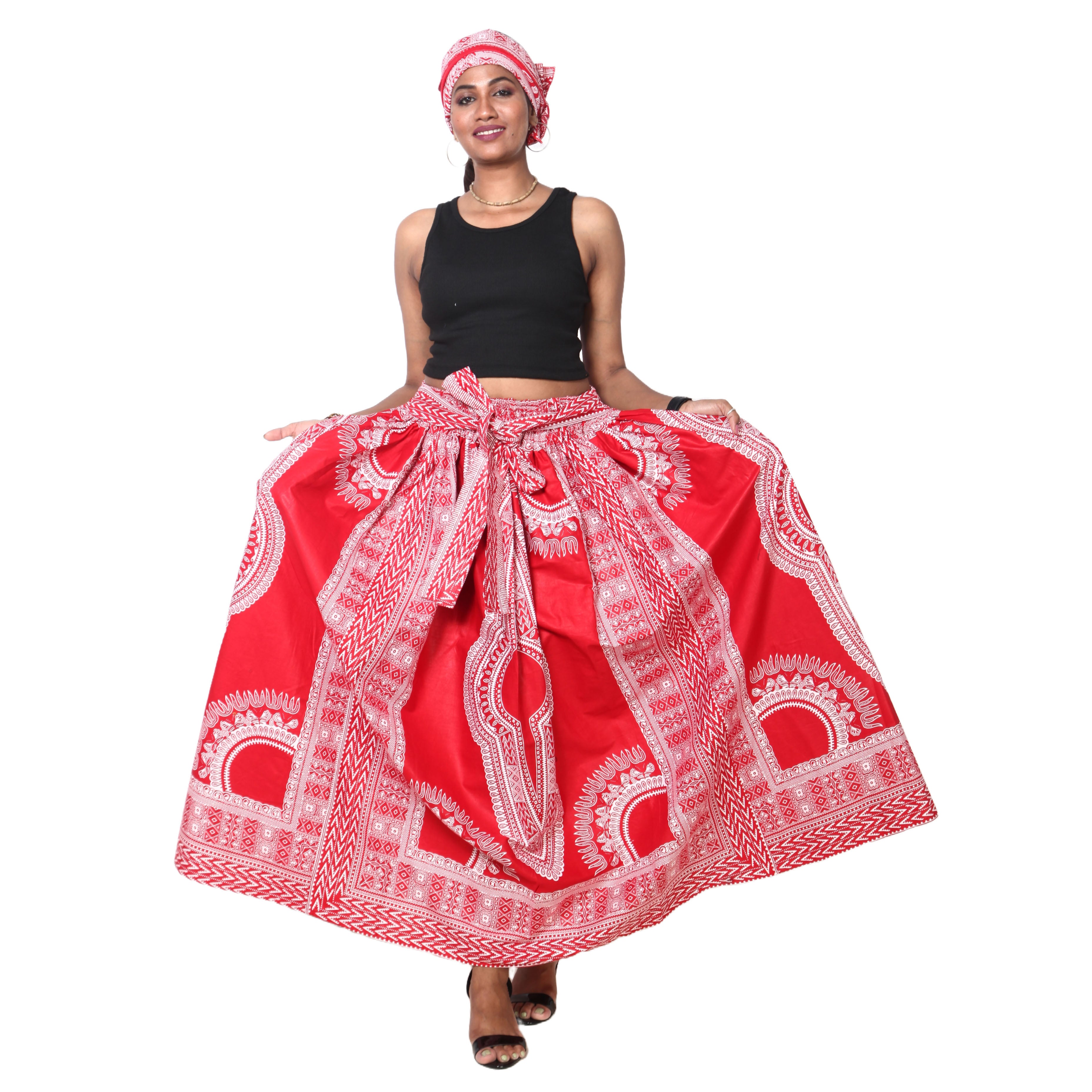 Women's Dashiki Maxi Skirt -- FI-38