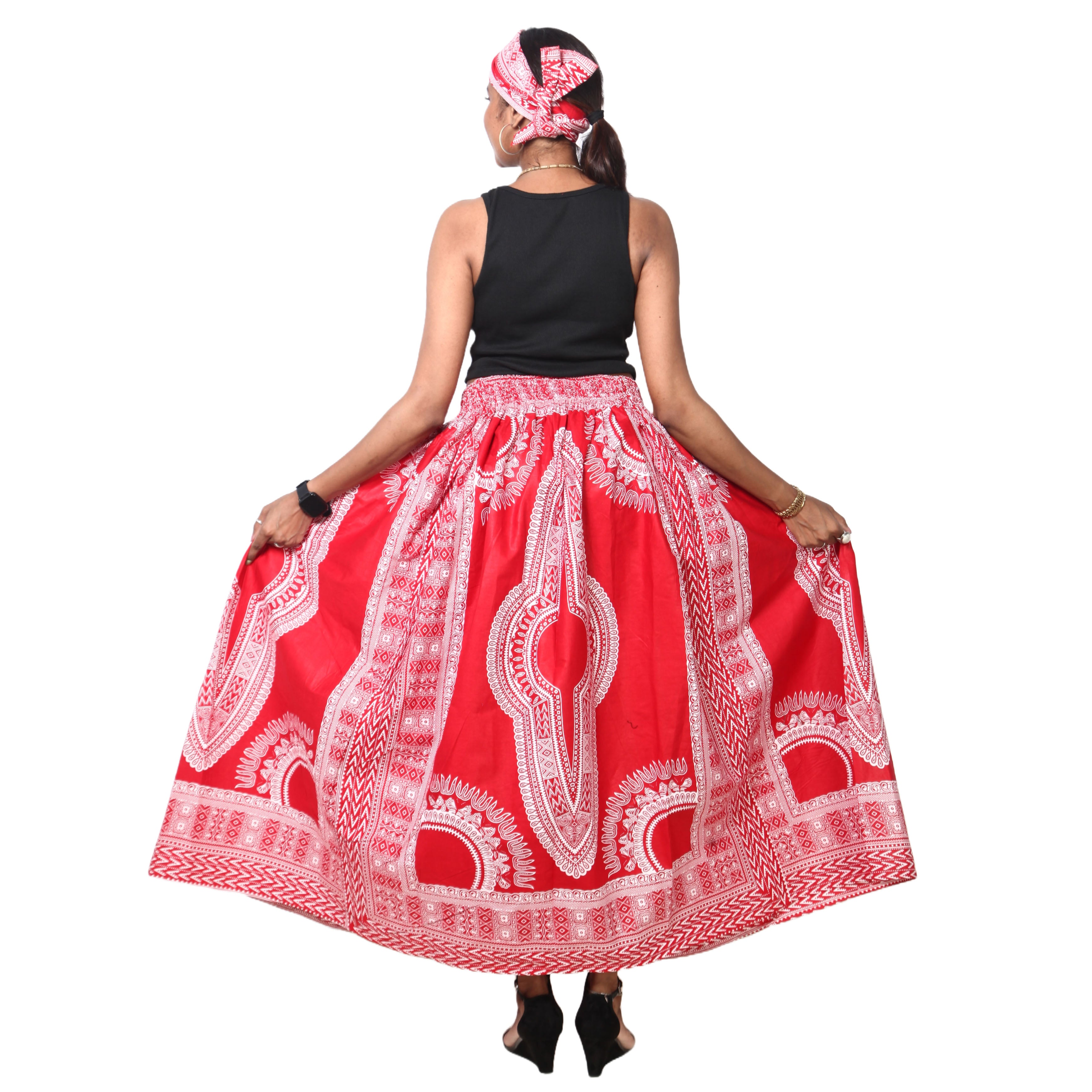 Women's Dashiki Maxi Skirt -- FI-38