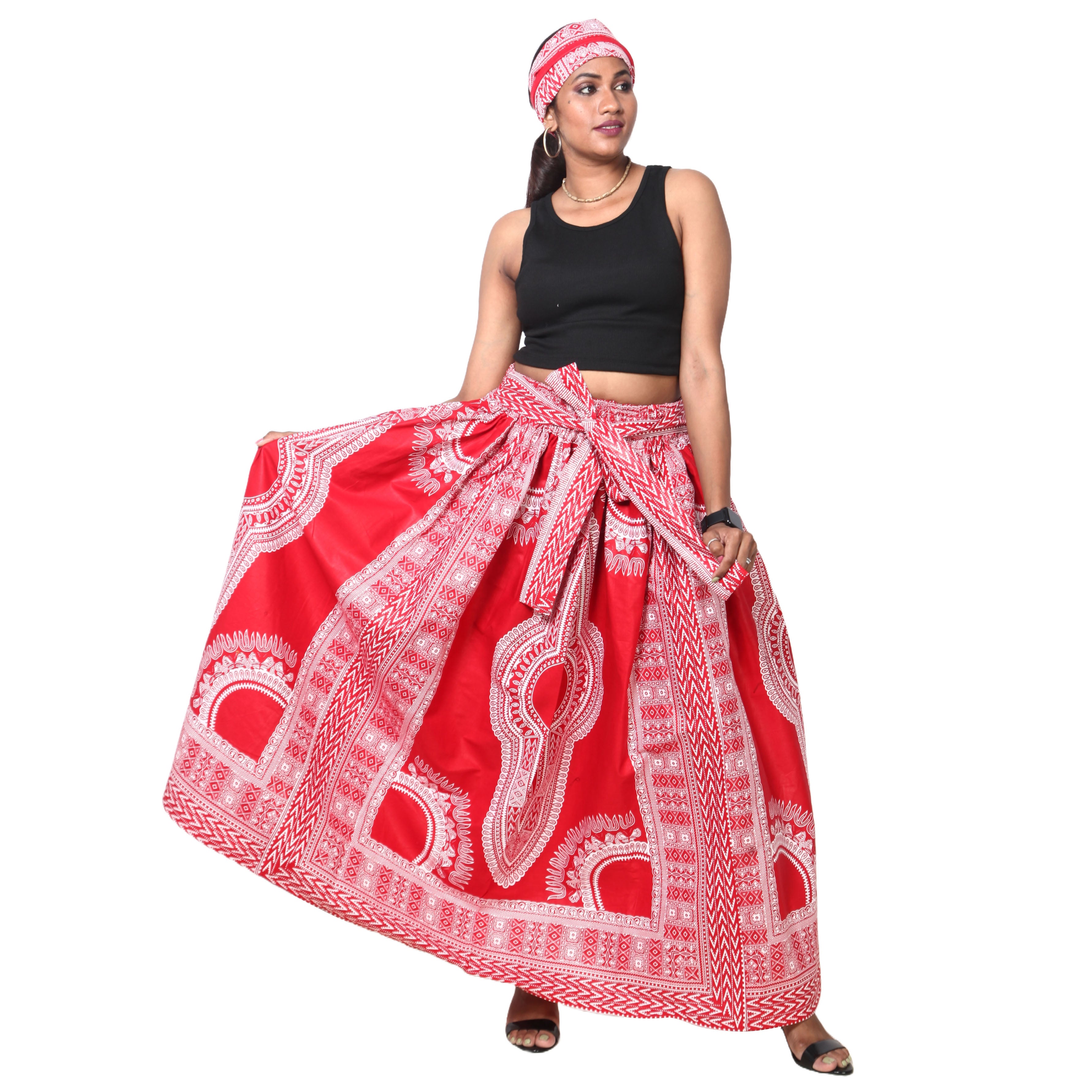 Women's Dashiki Maxi Skirt -- FI-38