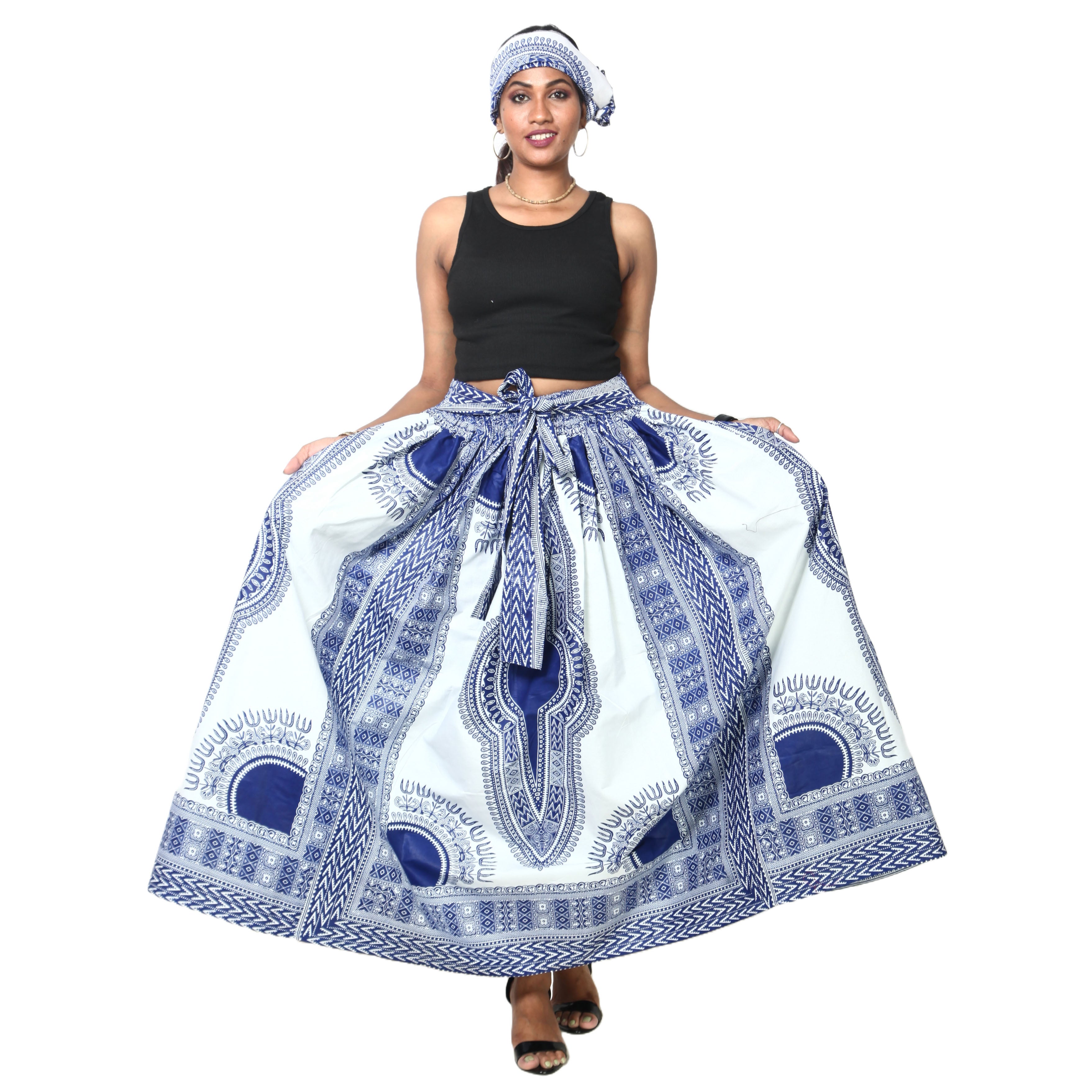 Women's Dashiki Maxi Skirt -- FI-38