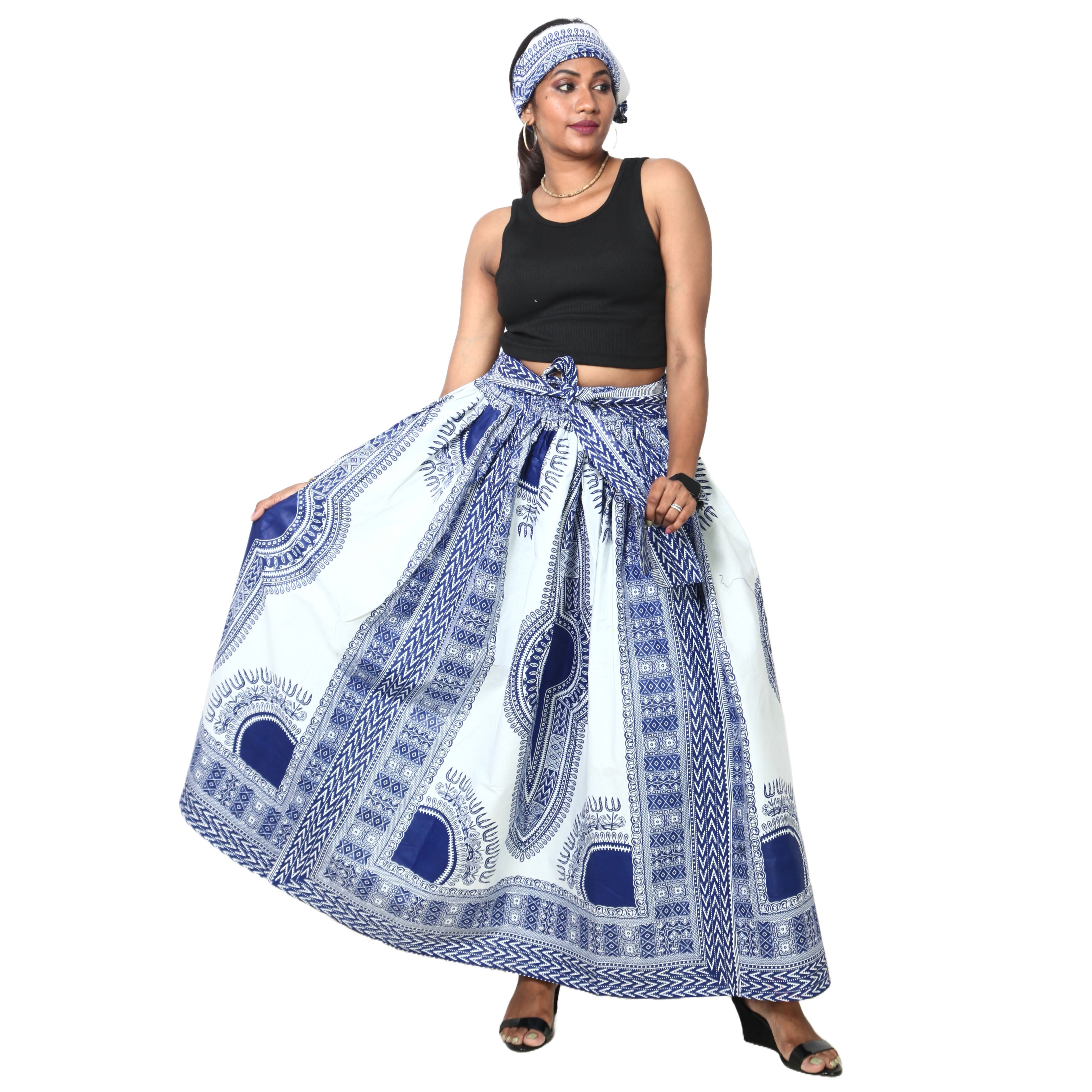 Women's Dashiki Maxi Skirt -- FI-38