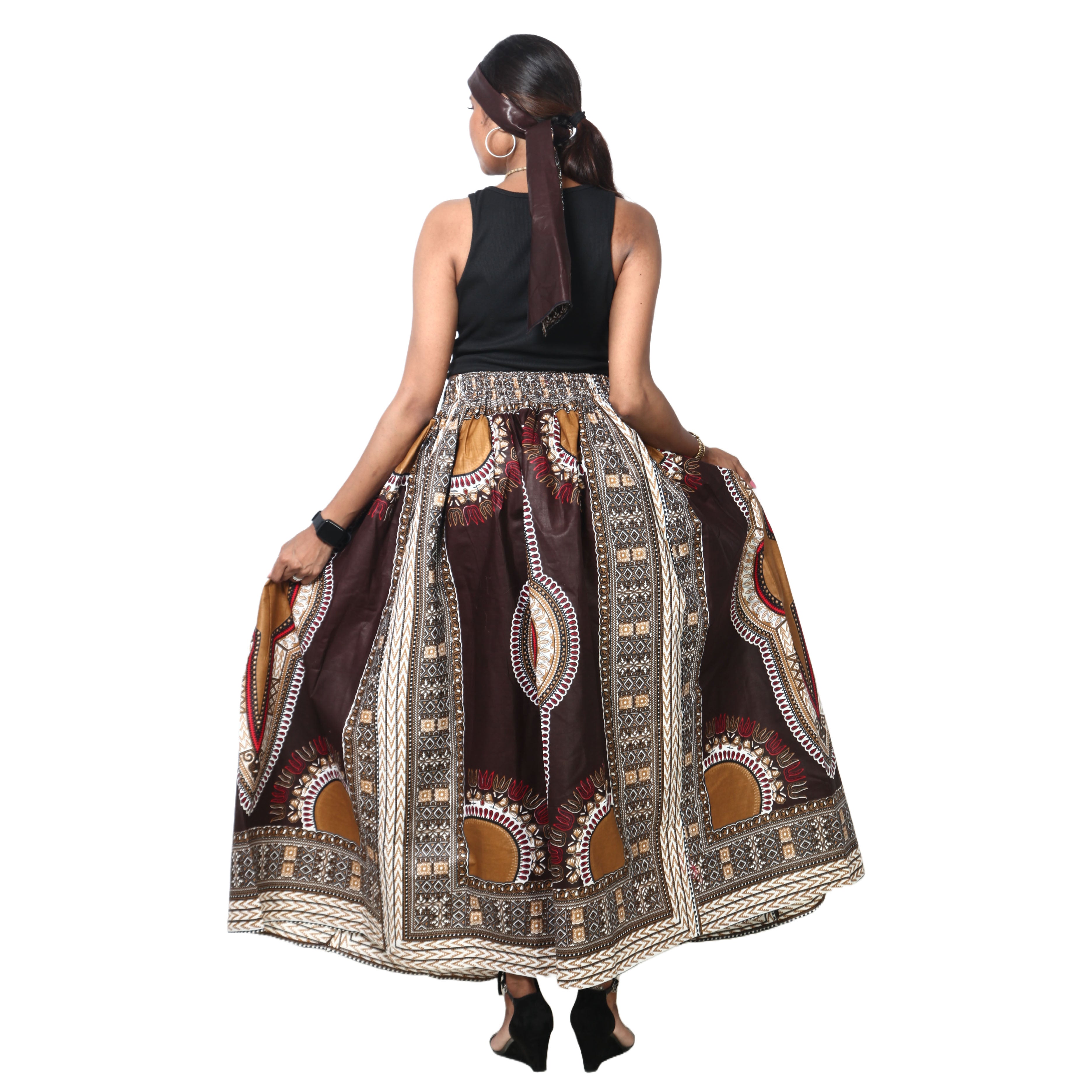 Women's Dashiki Maxi Skirt -- FI-38