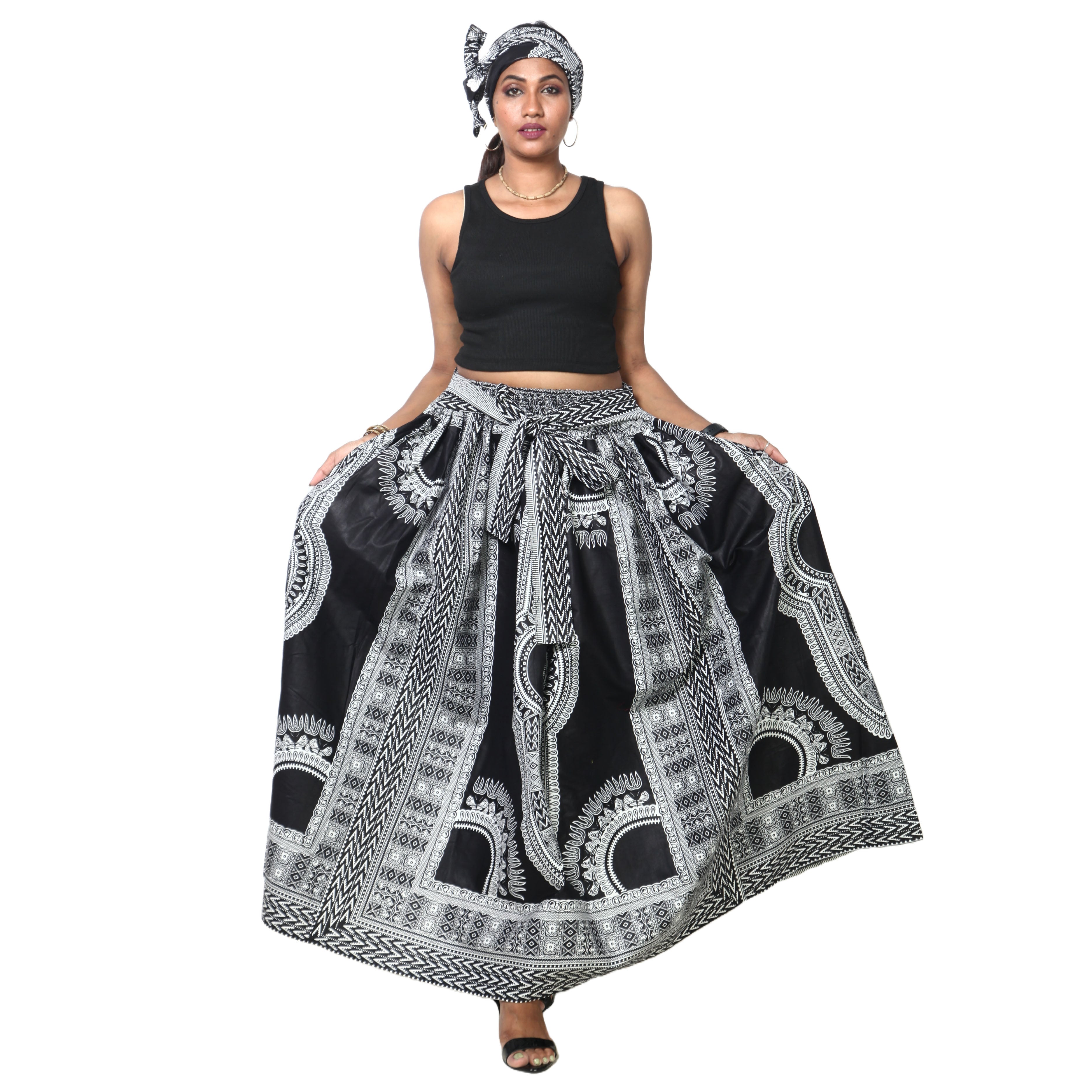 Women's Dashiki Maxi Skirt -- FI-38