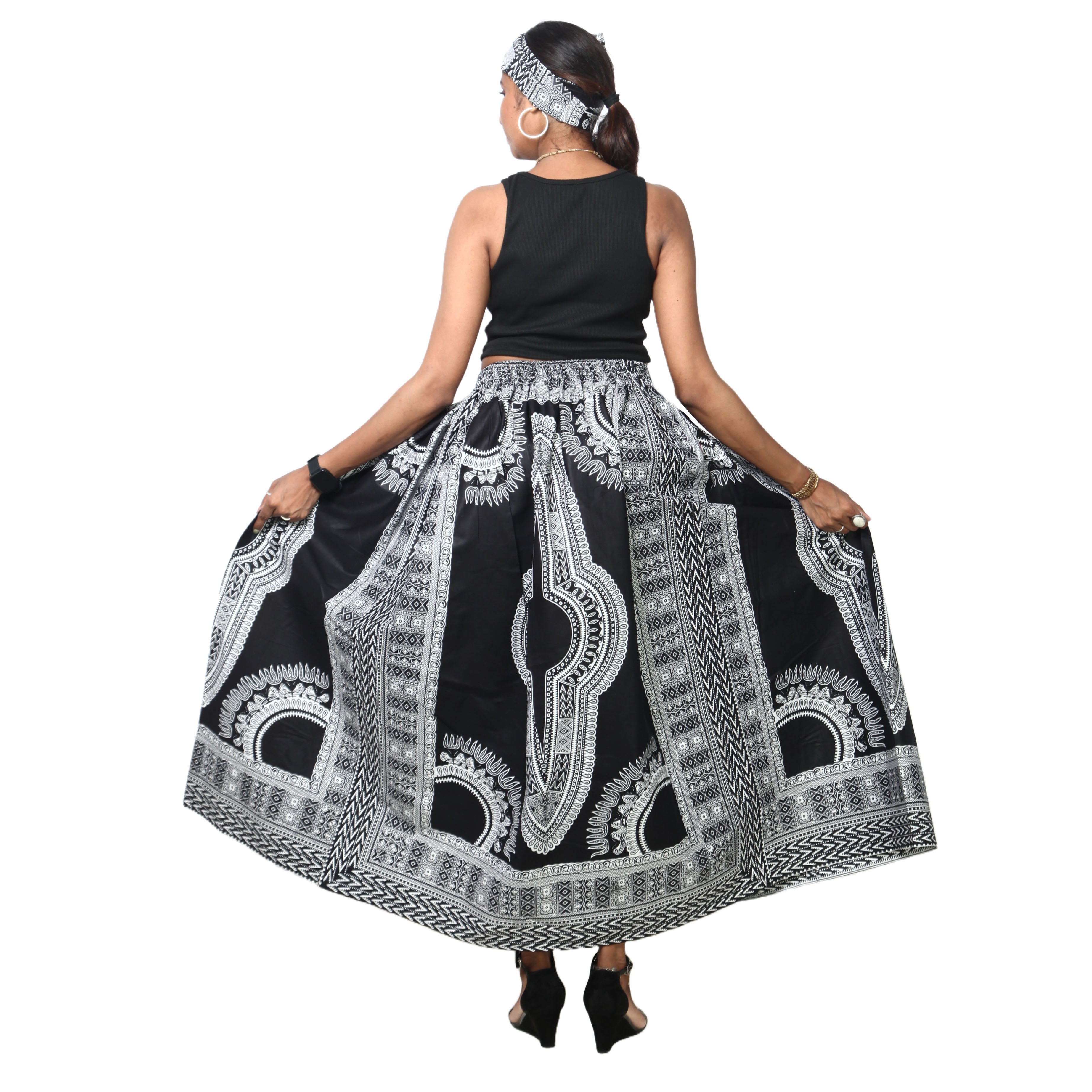 Women's Dashiki Maxi Skirt -- FI-38