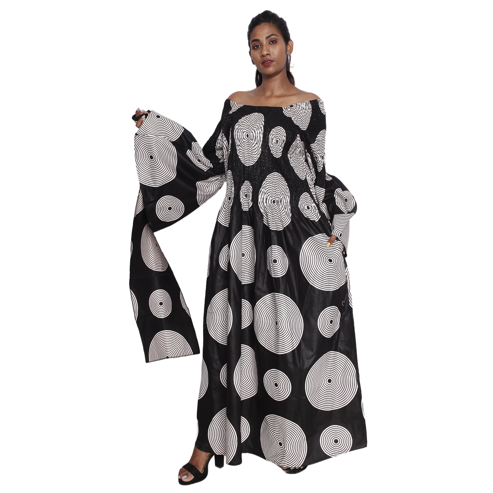 Plus size bell sleeve maxi outlet dress