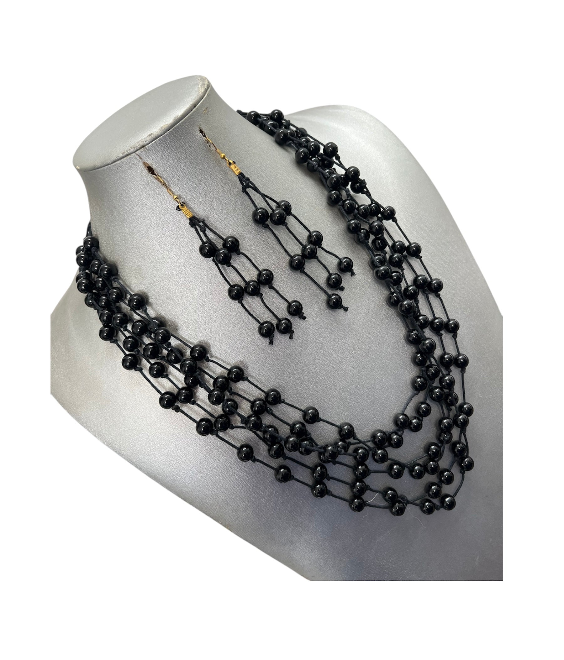 Women's Multi Strand Beaded Necklace Set