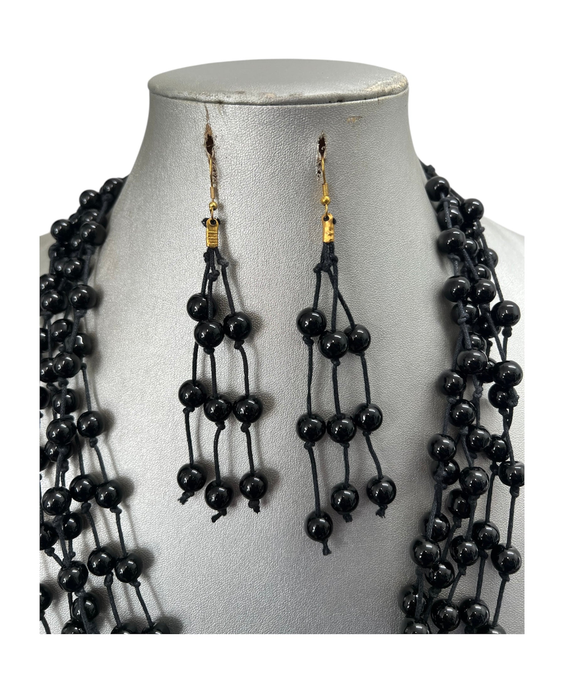 Women's Multi Strand Beaded Necklace Set