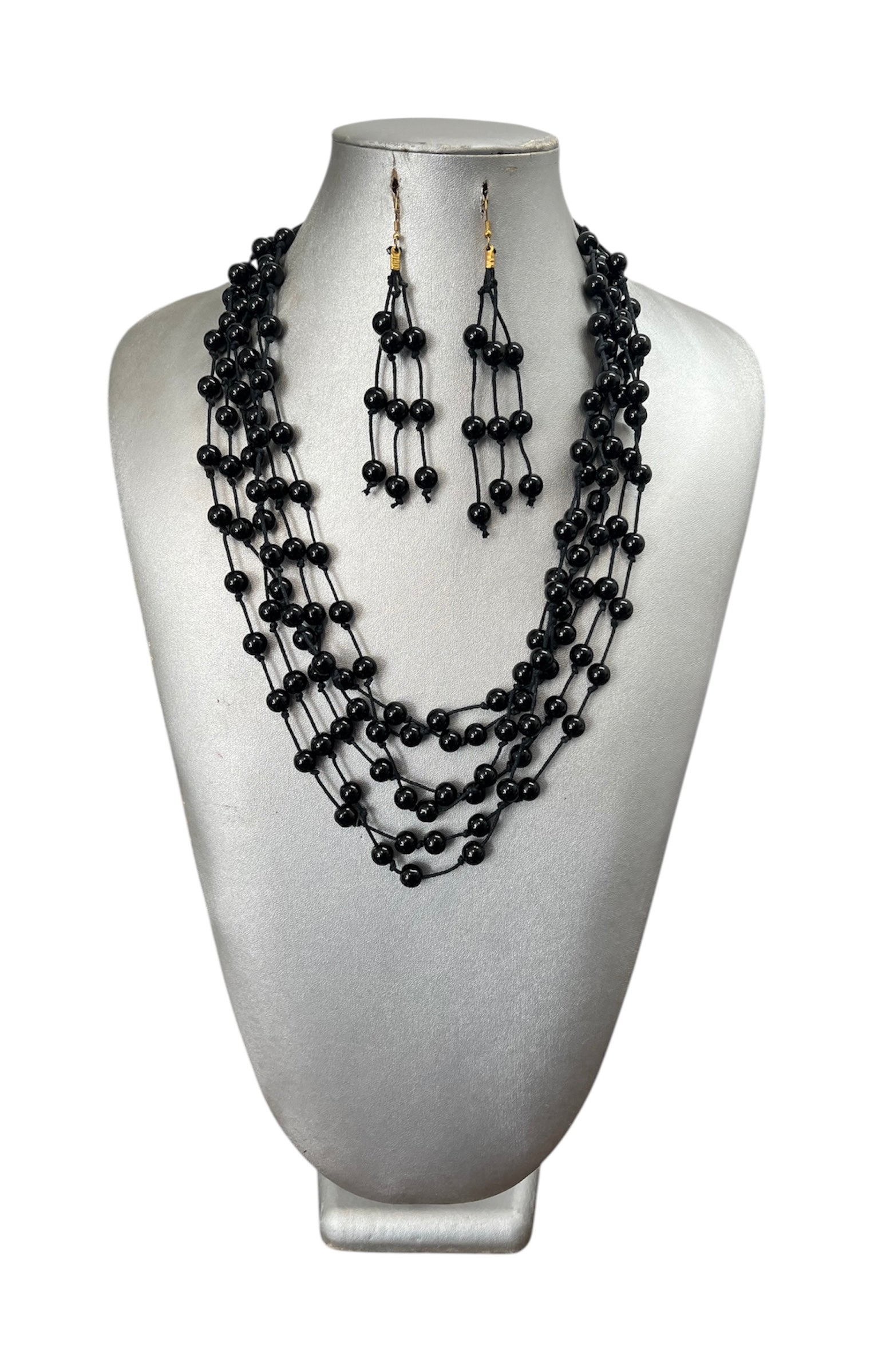 Women's Multi Strand Beaded Necklace Set