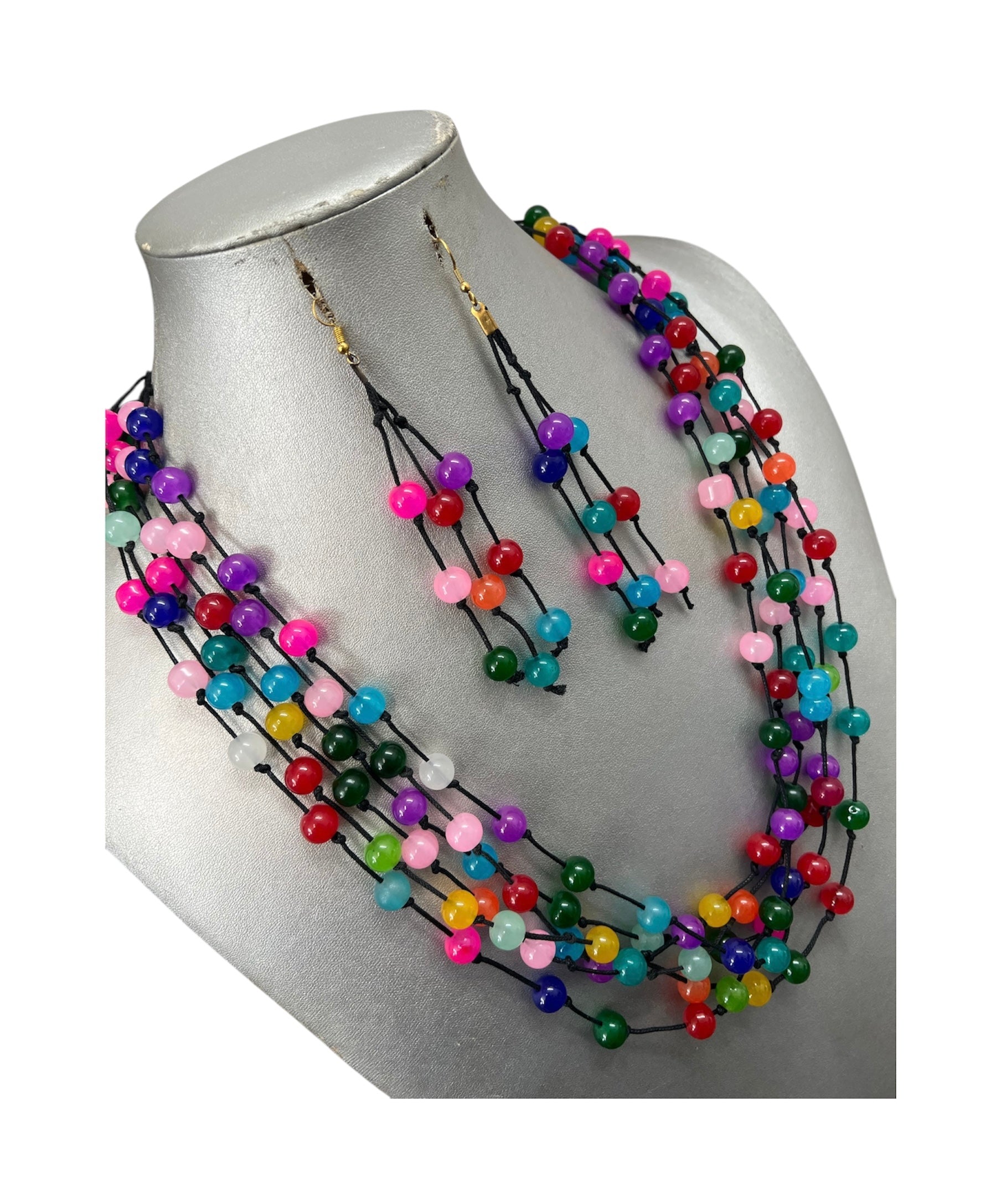 Women's Multi Strand Beaded Necklace Set