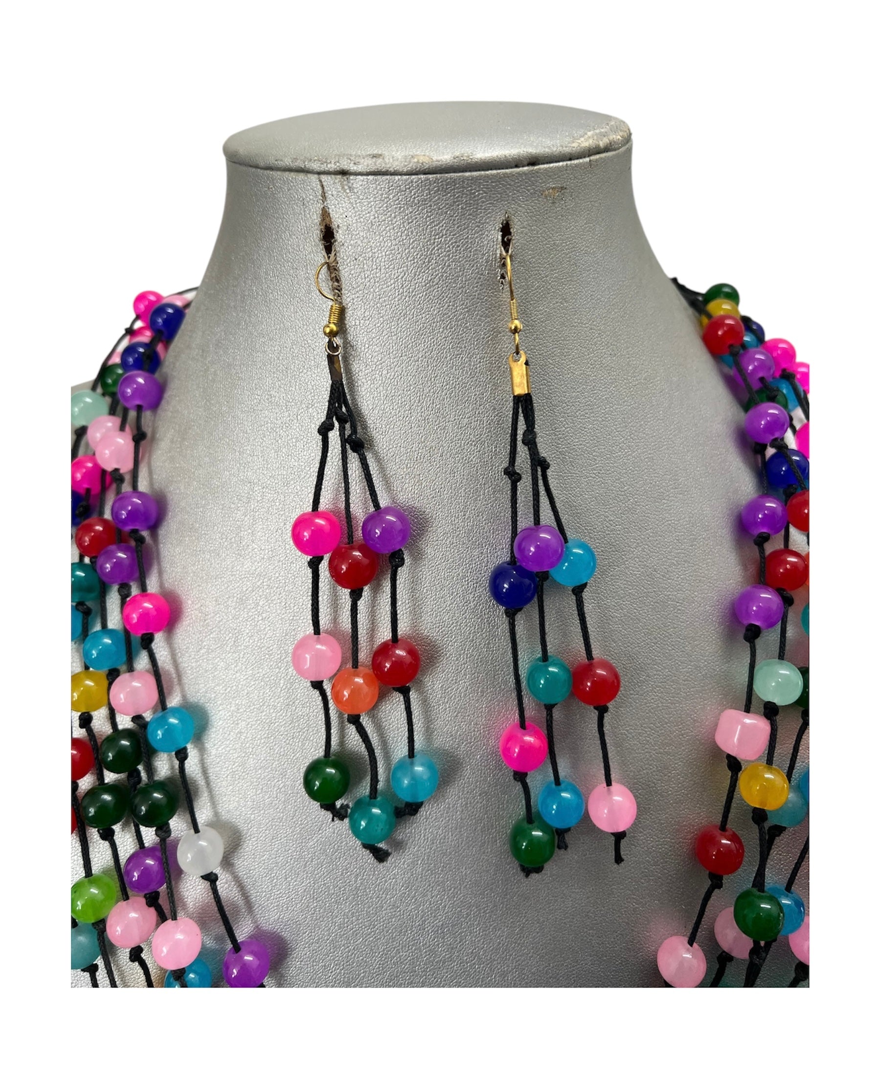 Women's Multi Strand Beaded Necklace Set