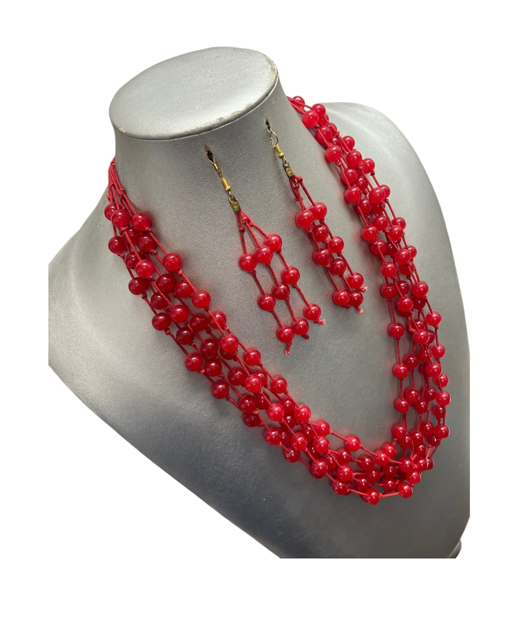 Women's Multi Strand Beaded Necklace Set