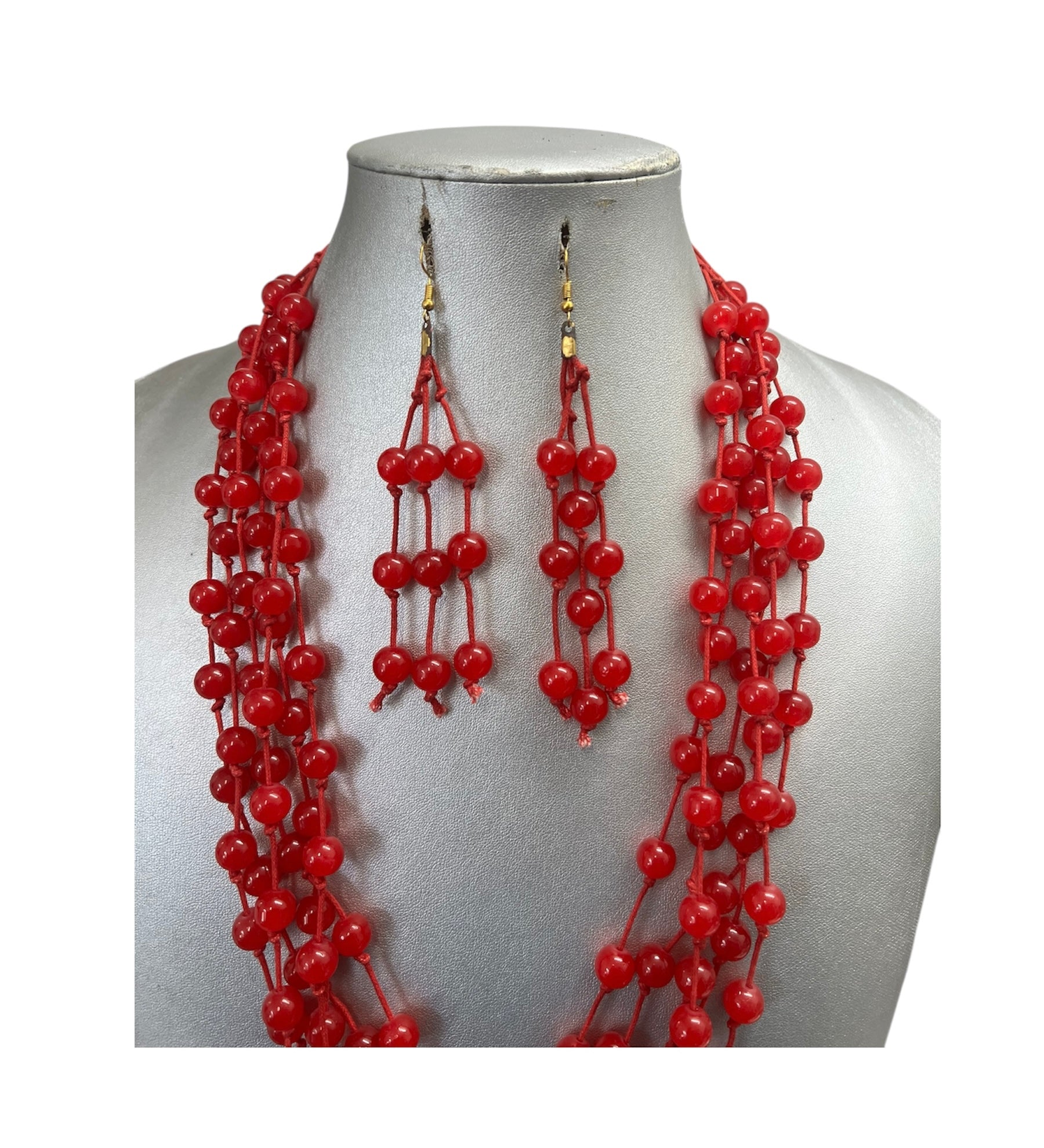 Women's Multi Strand Beaded Necklace Set