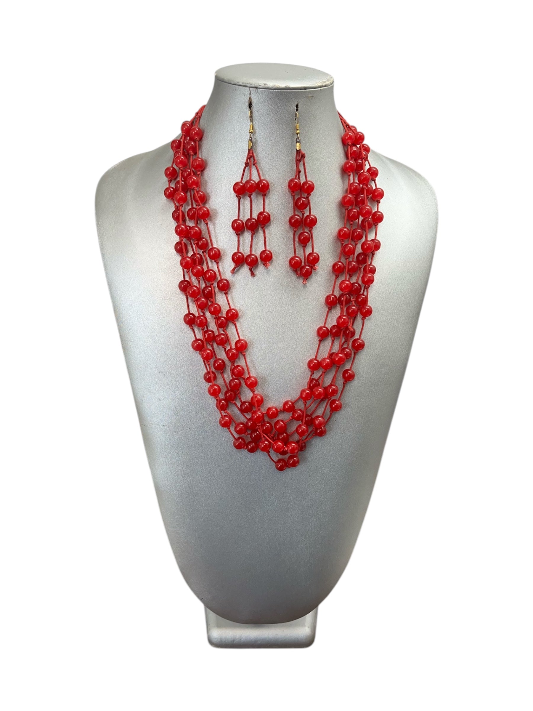 Women's Multi Strand Beaded Necklace Set