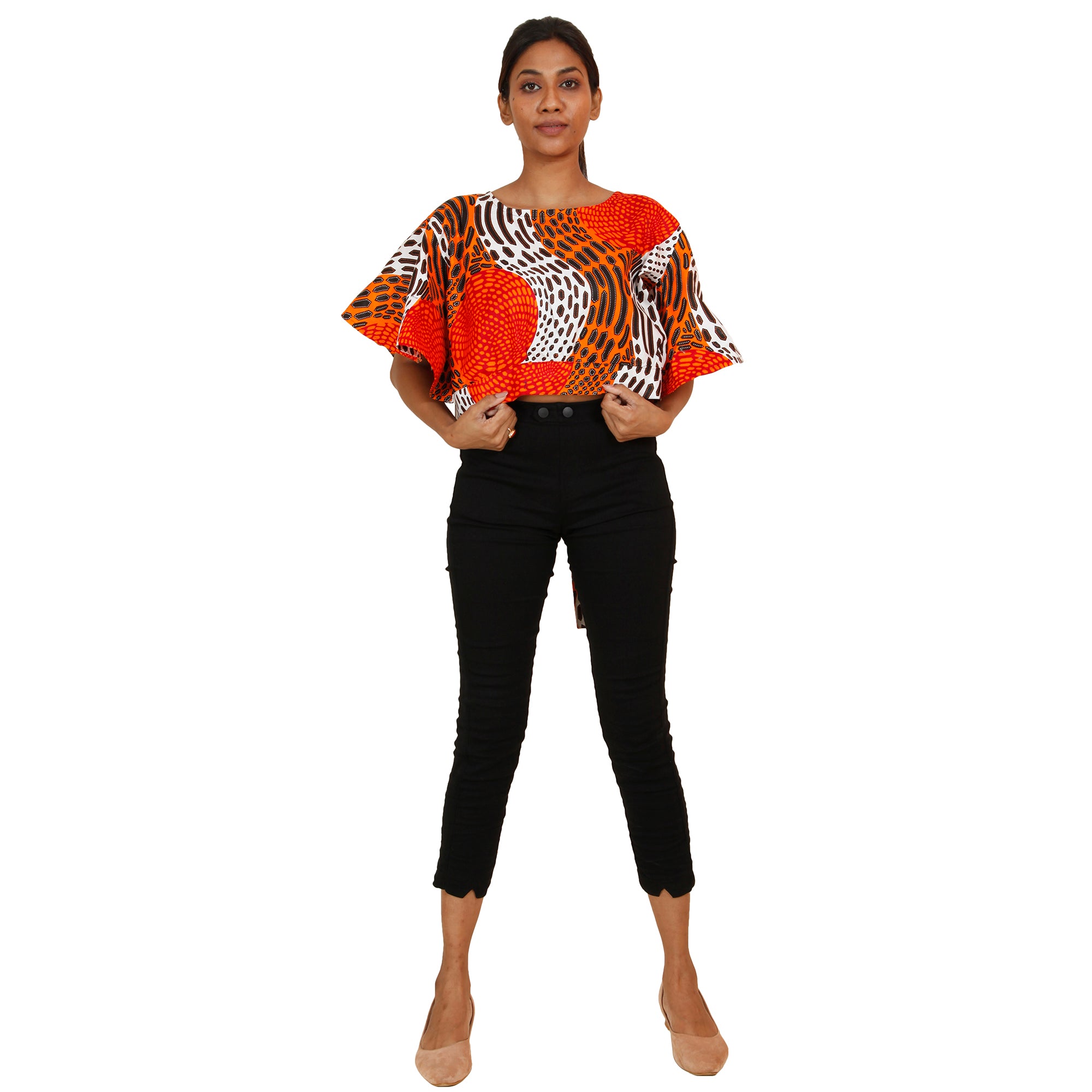 Women's Crop Top with Tie - FI-2037